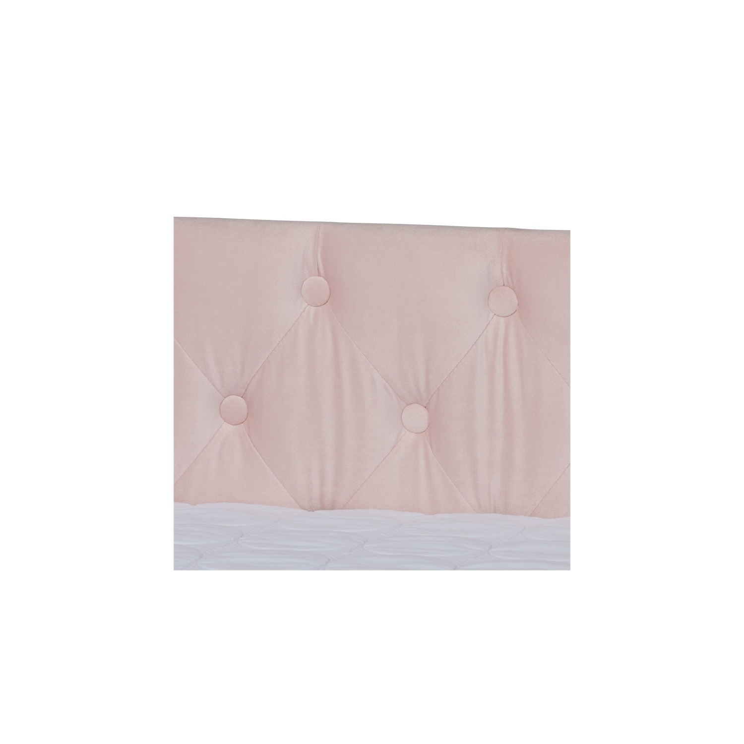 Baxton Studio Raphael Pink Velvet Upholstered Full Size Daybed with Trundle