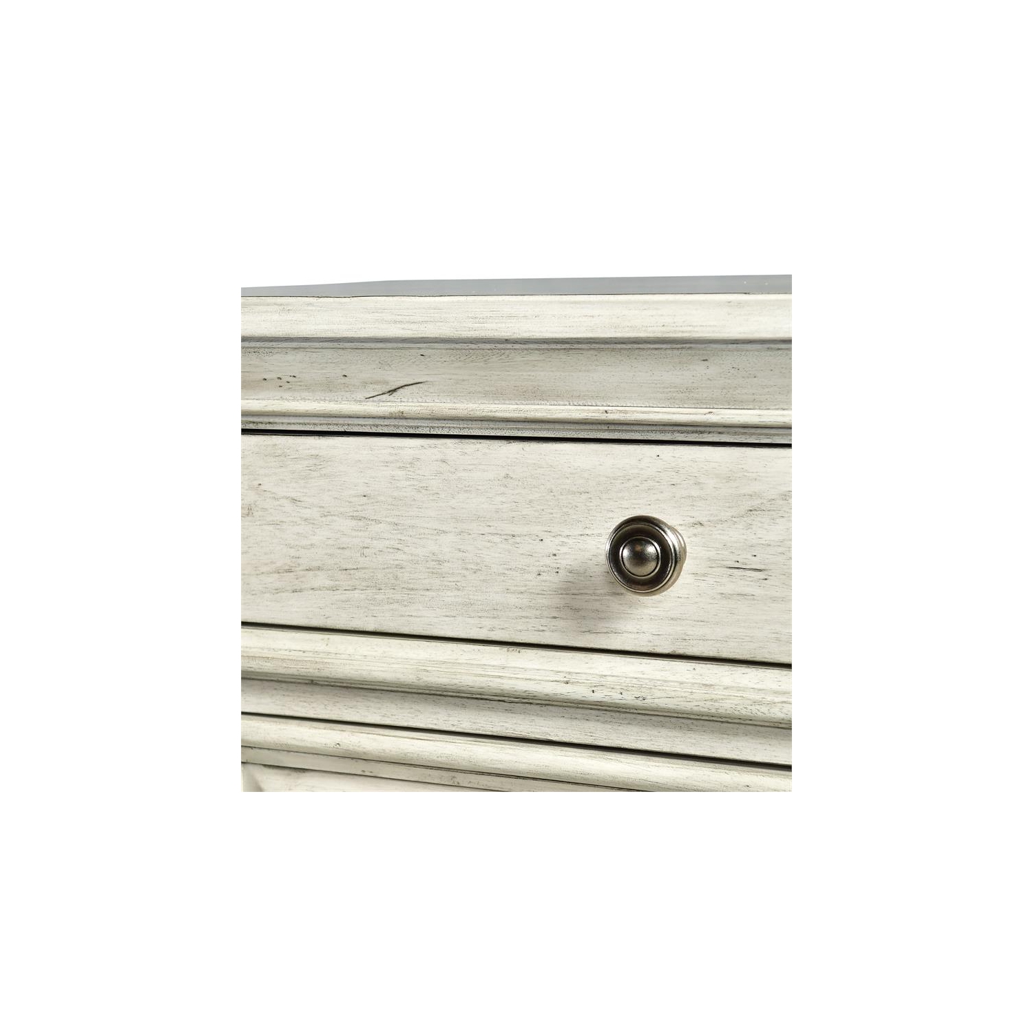 Highland Park Rustic Ivory Wood 3-drawer Nightstand