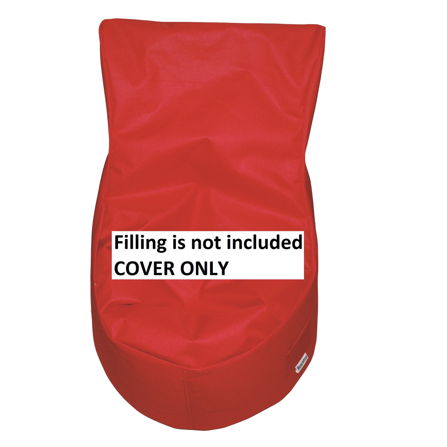 Boscoman - Euro Teen Beanbag Chair - Red - Cover ONLY - 96036073