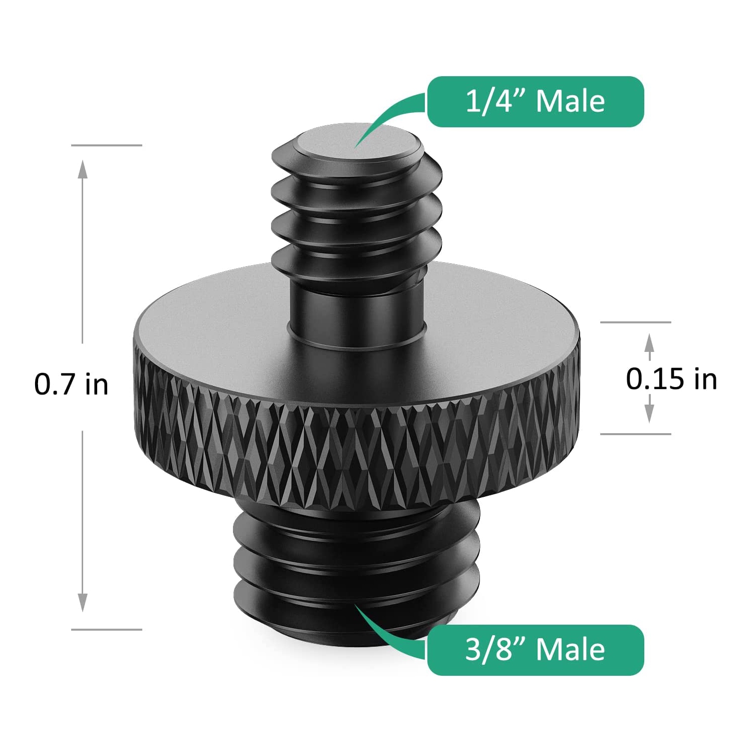 Adaptateur à vis pour appareil photo 15 PC 1/4 à 3/8 Adaptateur de filetage pour trépied pour appareil photo, trépied, pied, rotule, support