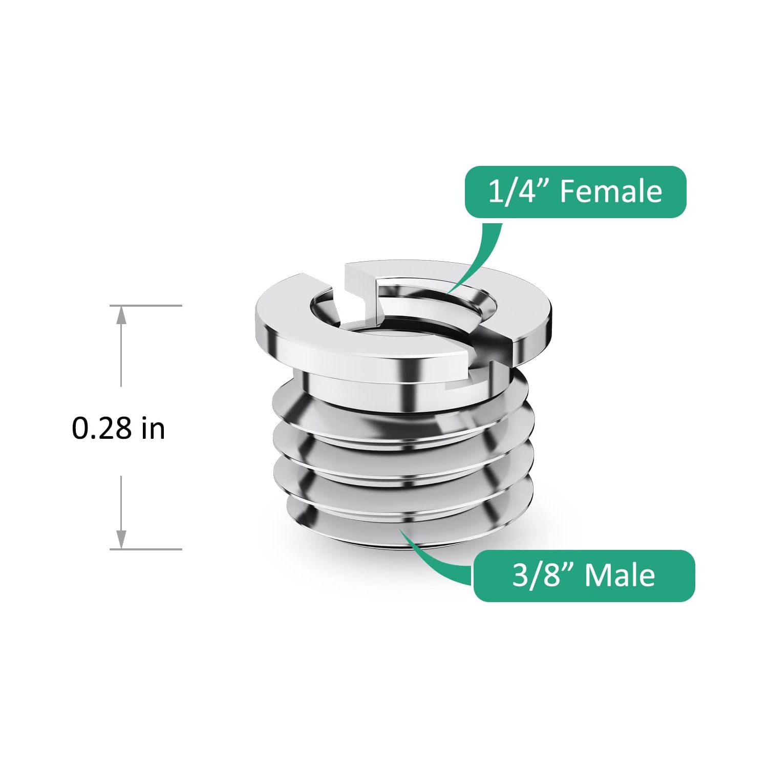 Adaptateur à vis pour appareil photo 15 PC 1/4 à 3/8 Adaptateur de filetage pour trépied pour appareil photo, trépied, pied, rotule, support