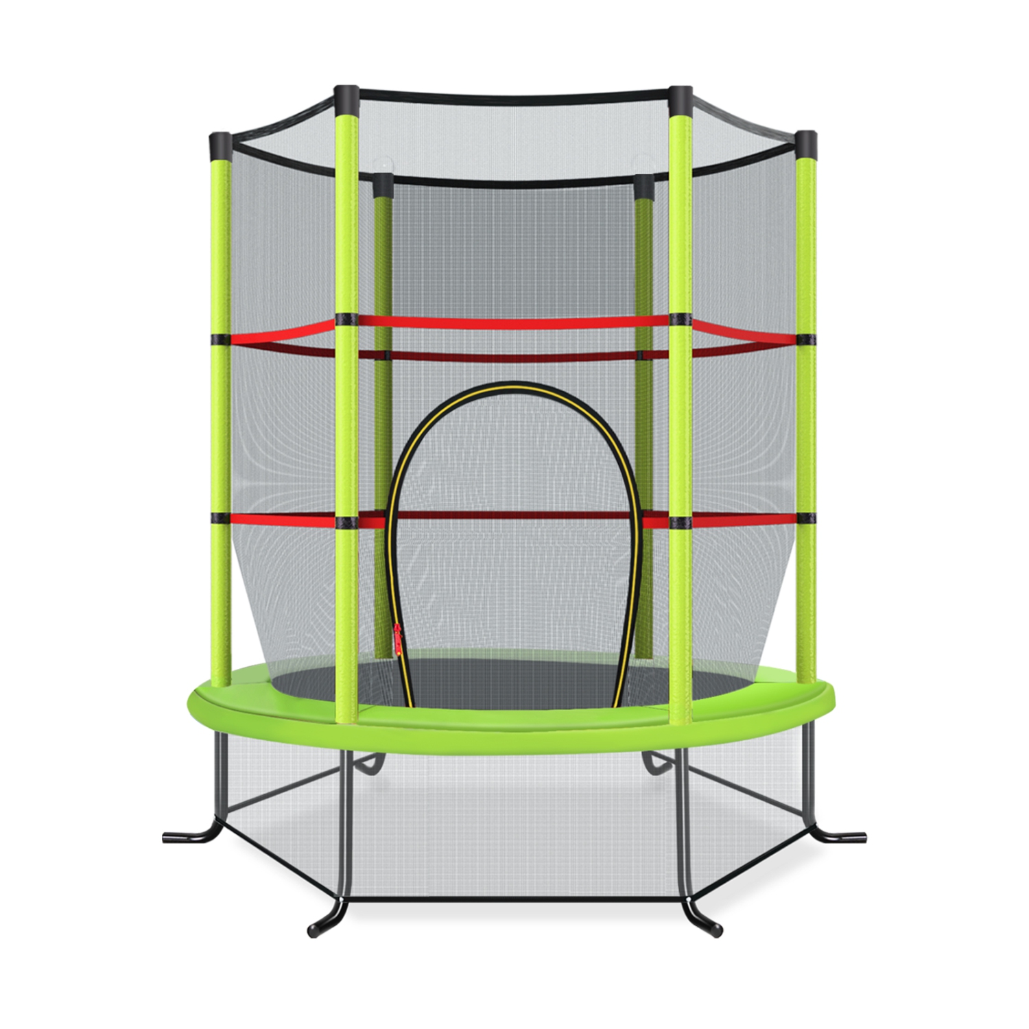 TopBuy – Mini trampoline d’exercice de 55 po pour enfants, certifié ASTM, forme hexagonale de mini-trampoline, pour tout-petit, pour enfant, cadeau