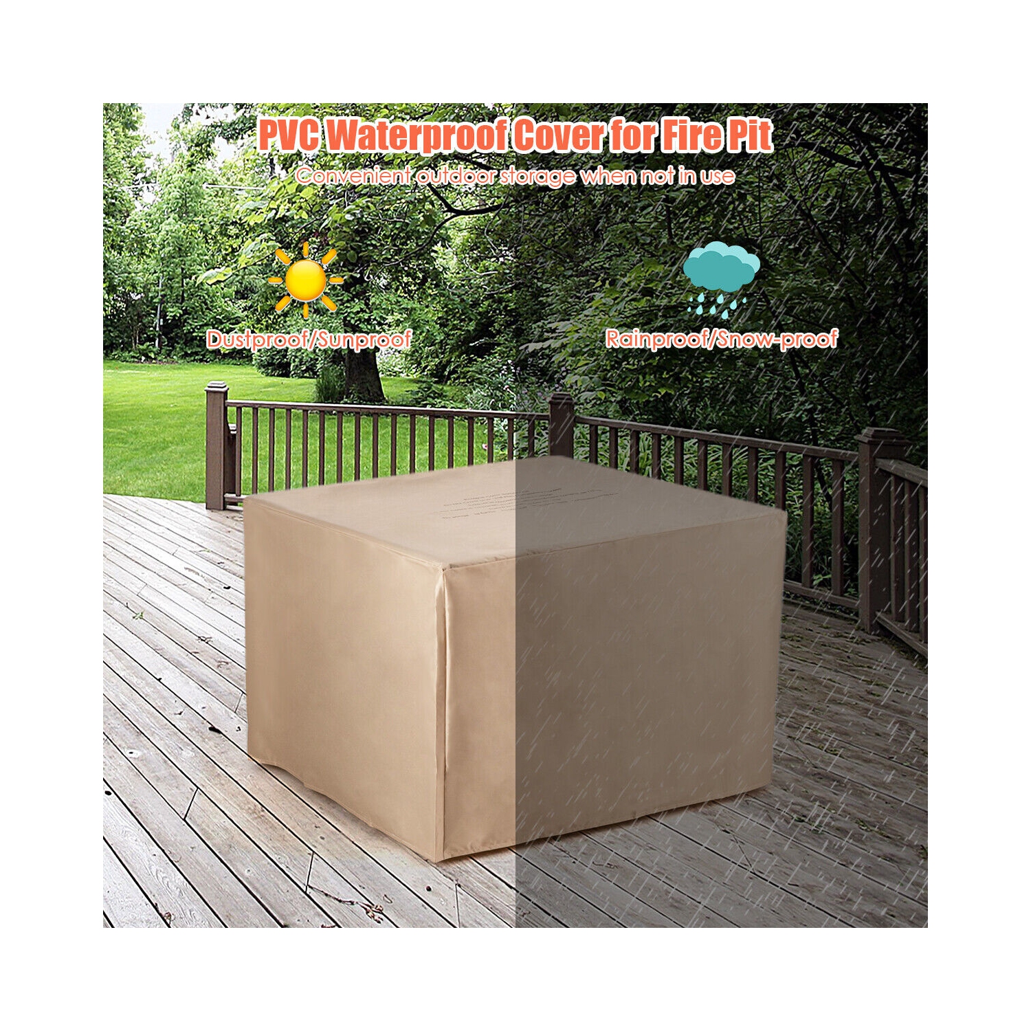 Patiojoy 6 PCS Patio Wicker Furniture Set With 30" Gas Fire Pit Table 50,000 BTU Black/Red/Turquoise/Navy/White Cushions