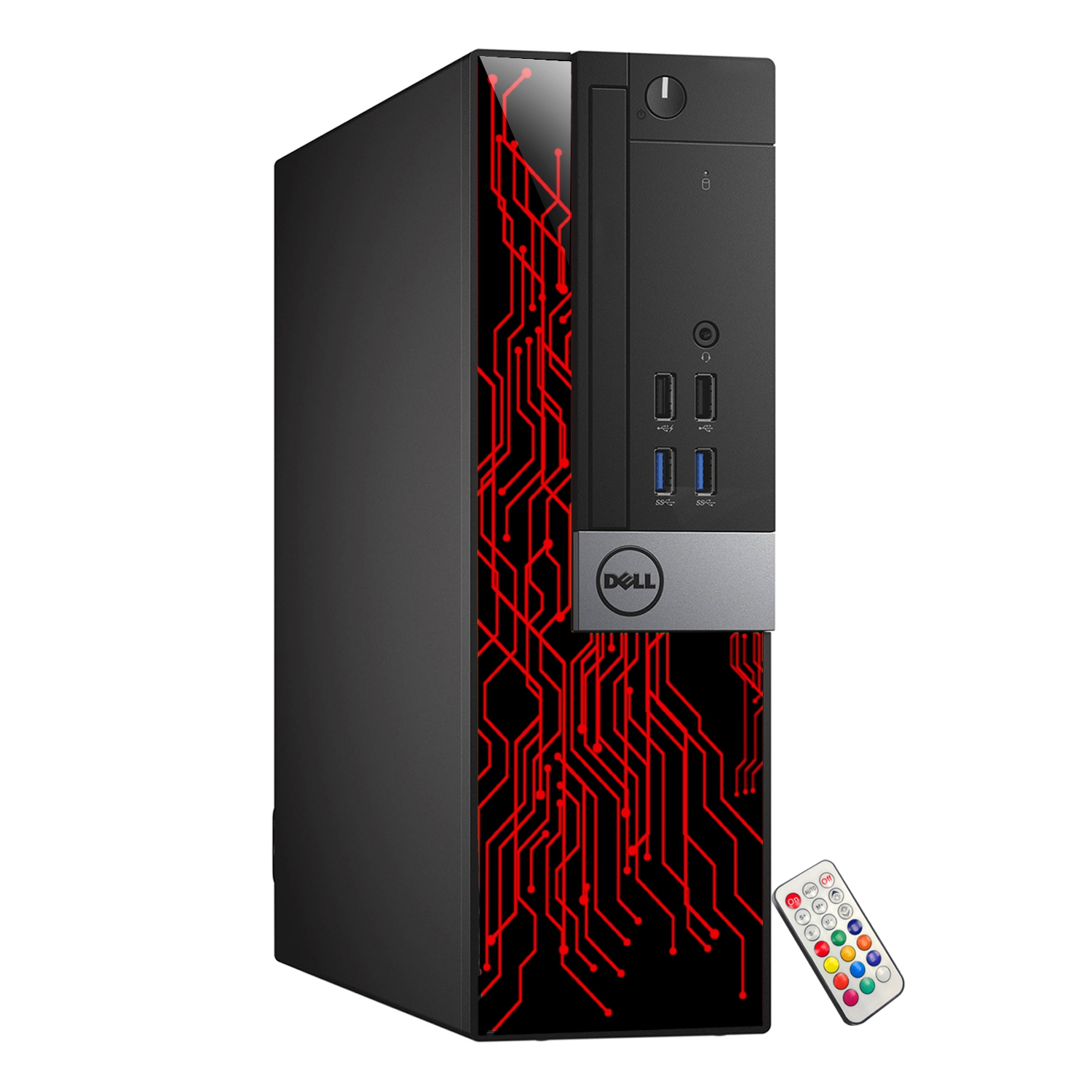 Refurbished - Custom Built RGB Lights PC - Dell OptiPlex SFF Computer Intel Core i5 6500 Processor 8GB RAM 512GB SSD Win 10 Pro WIFI HAJAAN Gaming PC