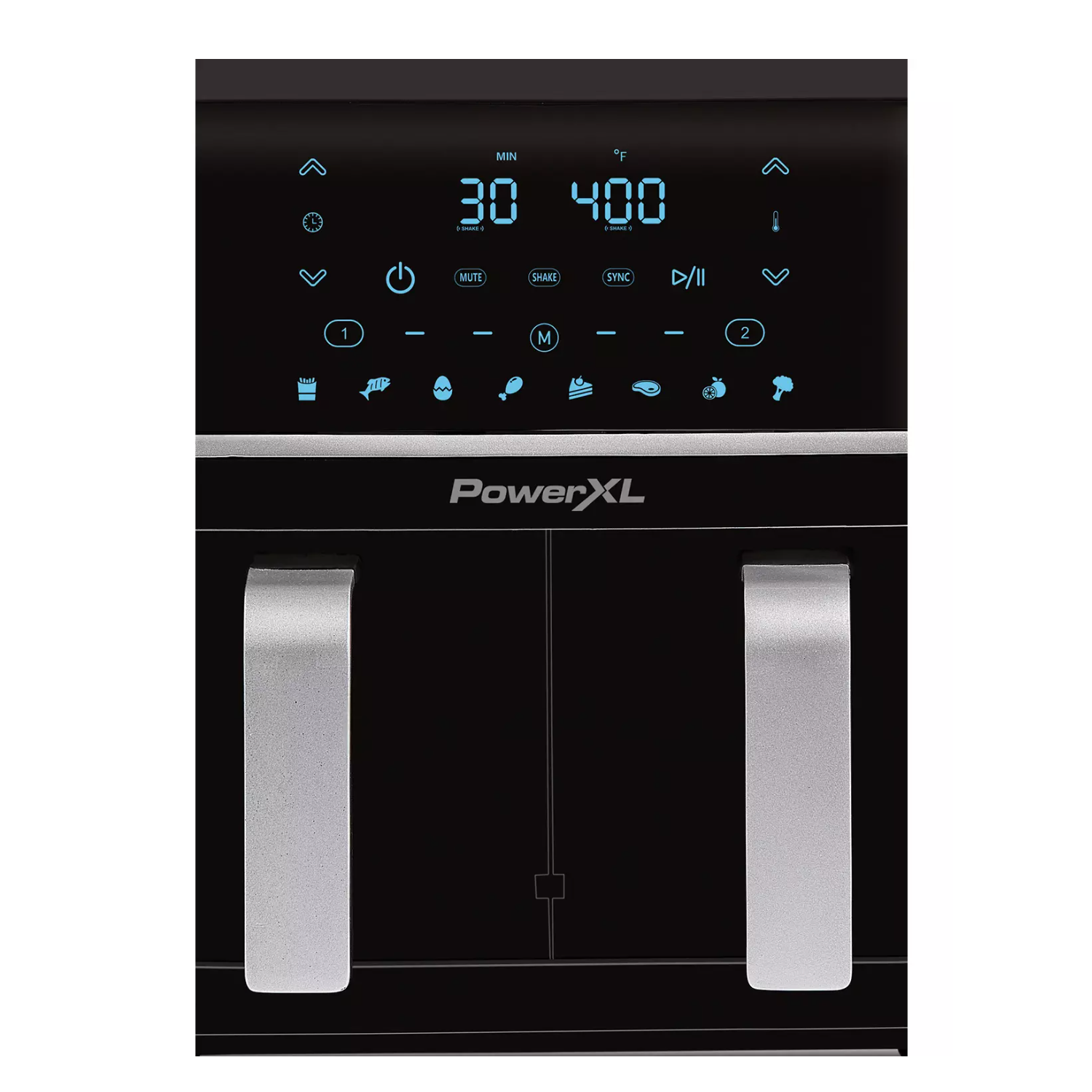 PowerXL Vortex 10-QT Dual Basket Air Fryer, 7-in-1 2-Basket Electric Fryer or 1 Extra-Large Capacity Basket, SmartSync Technology, for Entire XL