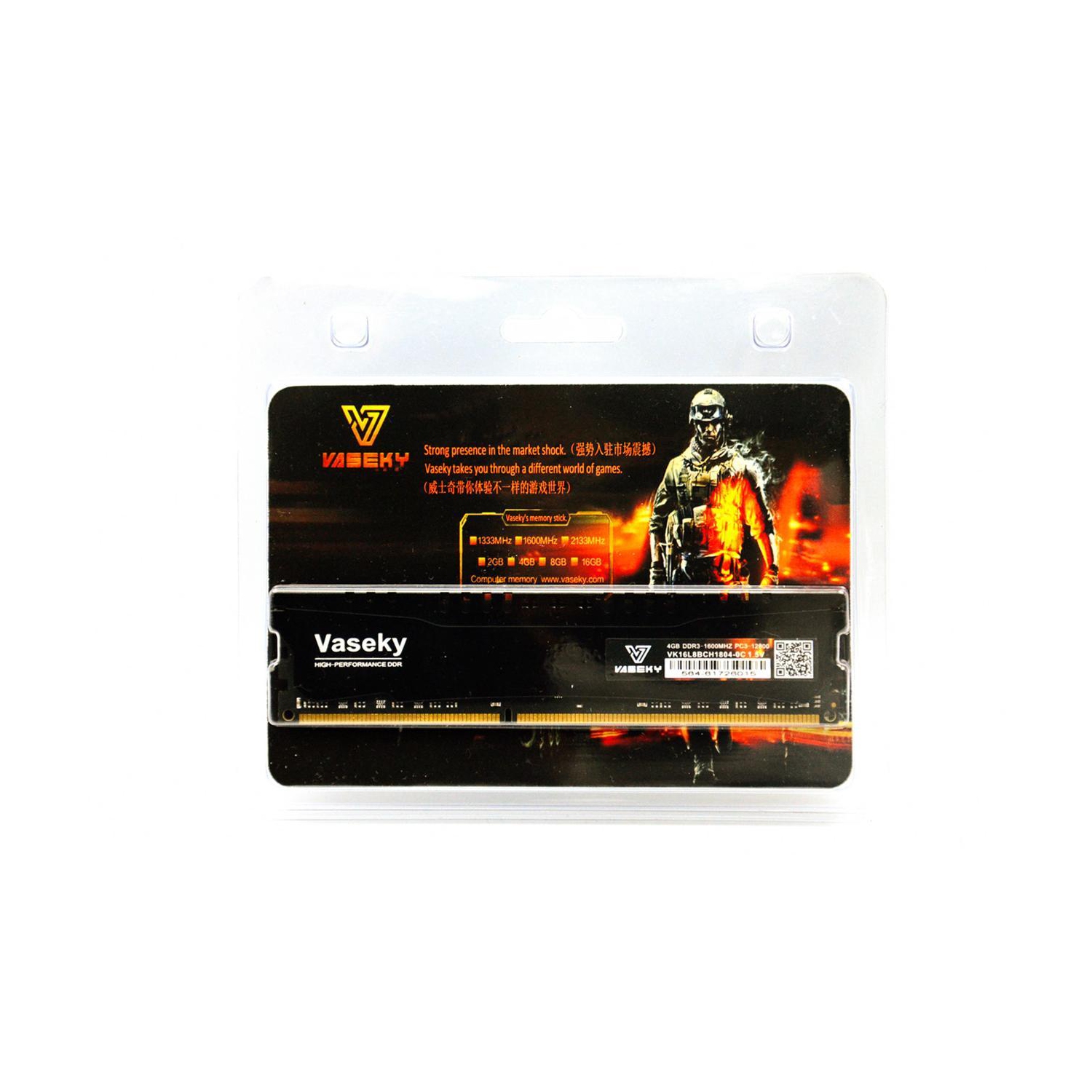 Vaseky Knight 4GB DDR3 1600 Desktop Memory DDR3 1600 Desktop Memory Model MEMVSKDDR316004GK