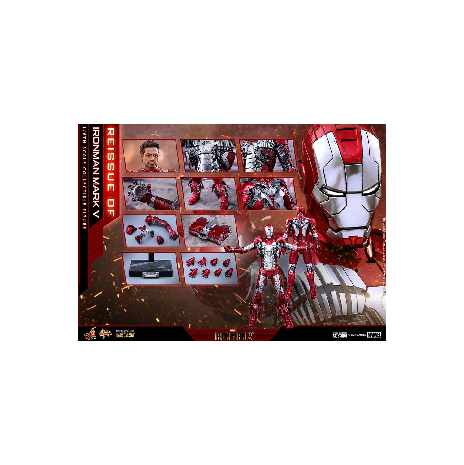 Masterpiece de film Hot Toys - Iron Man 2 - Mark VI Maroc
