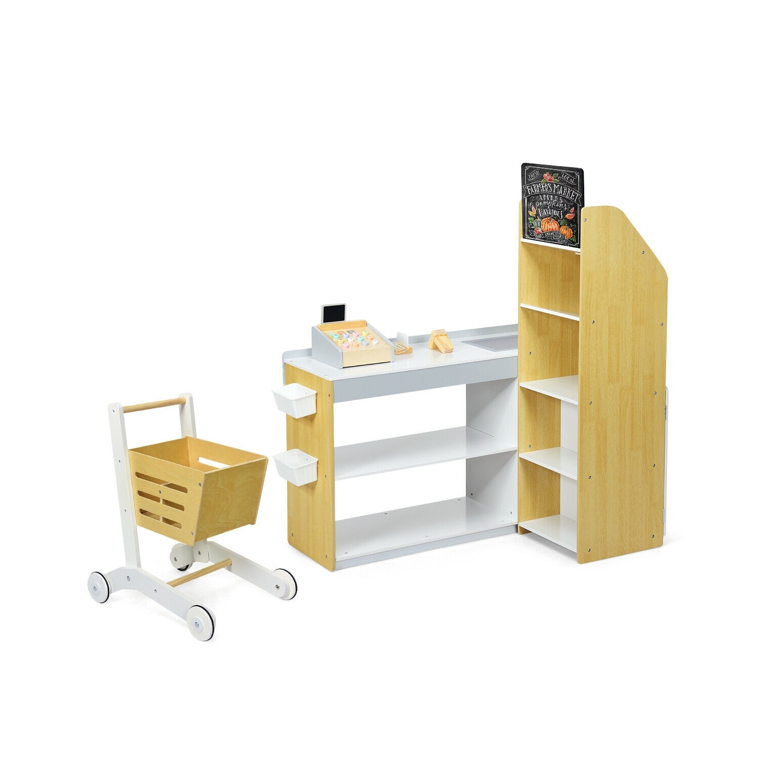 Grocery Store Playset Pretend Play Supermarket Shopping Set