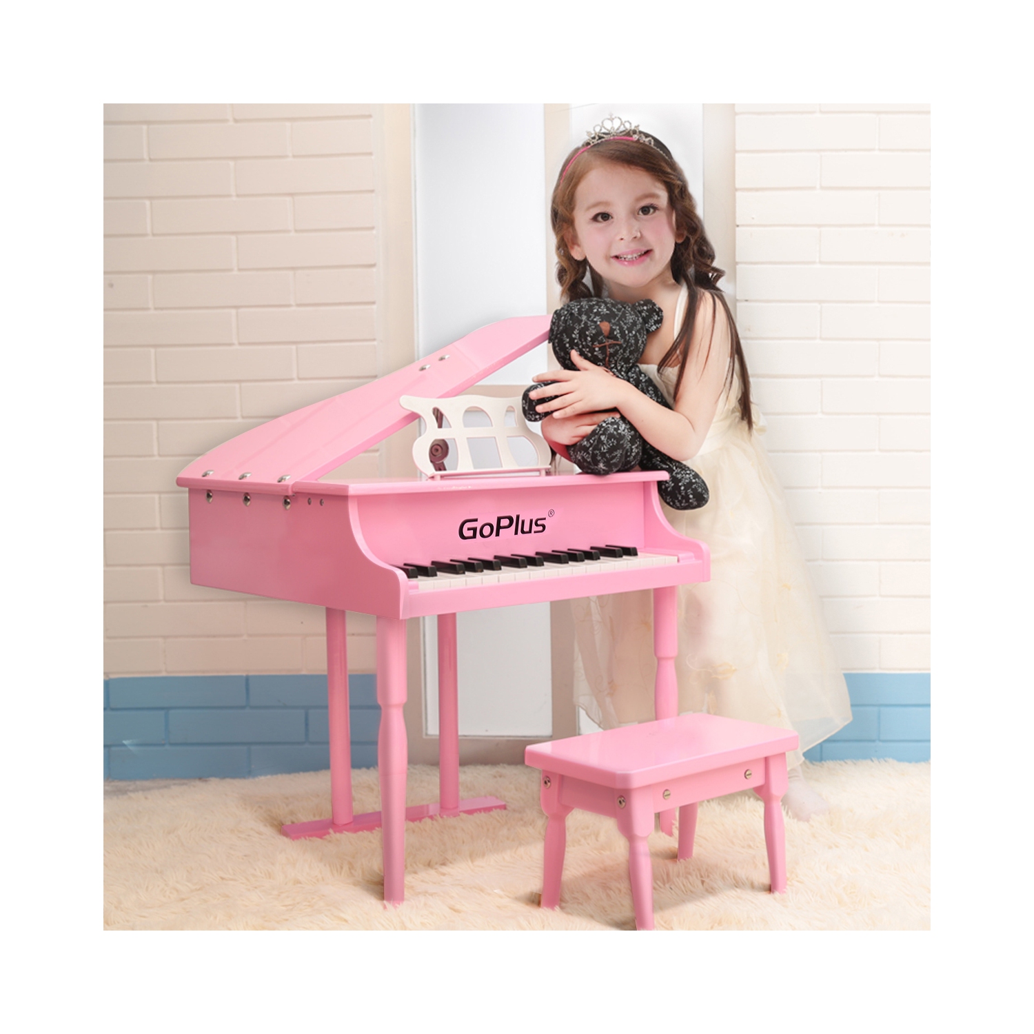 Musical Instrument 30-KeyMini Grand Piano with Bench