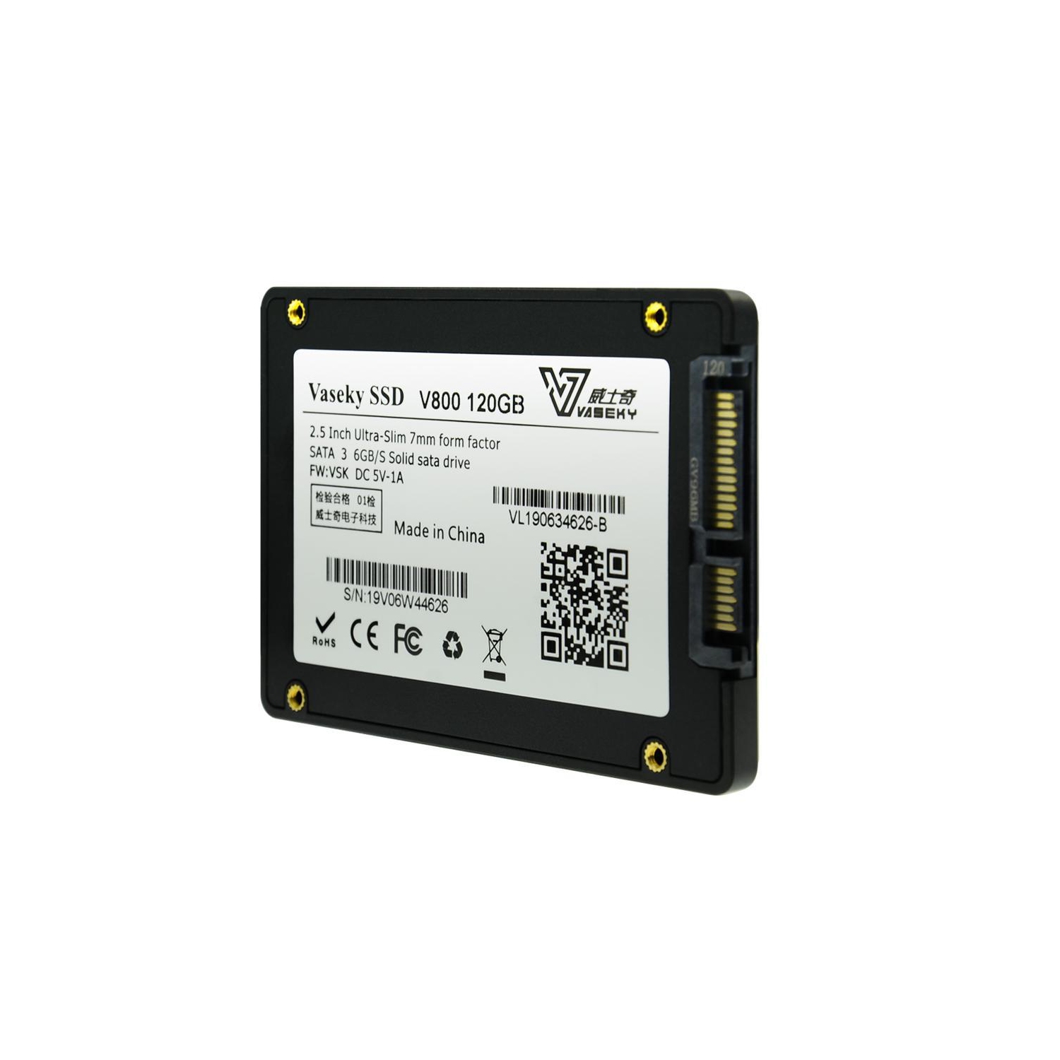 Vaseky 2.5'' SATA III 120GB SSD MLC Internal Solid State Drive for Desktop Notebook Standrad 2.5'' SATA III 120GB MLC Storage Grain