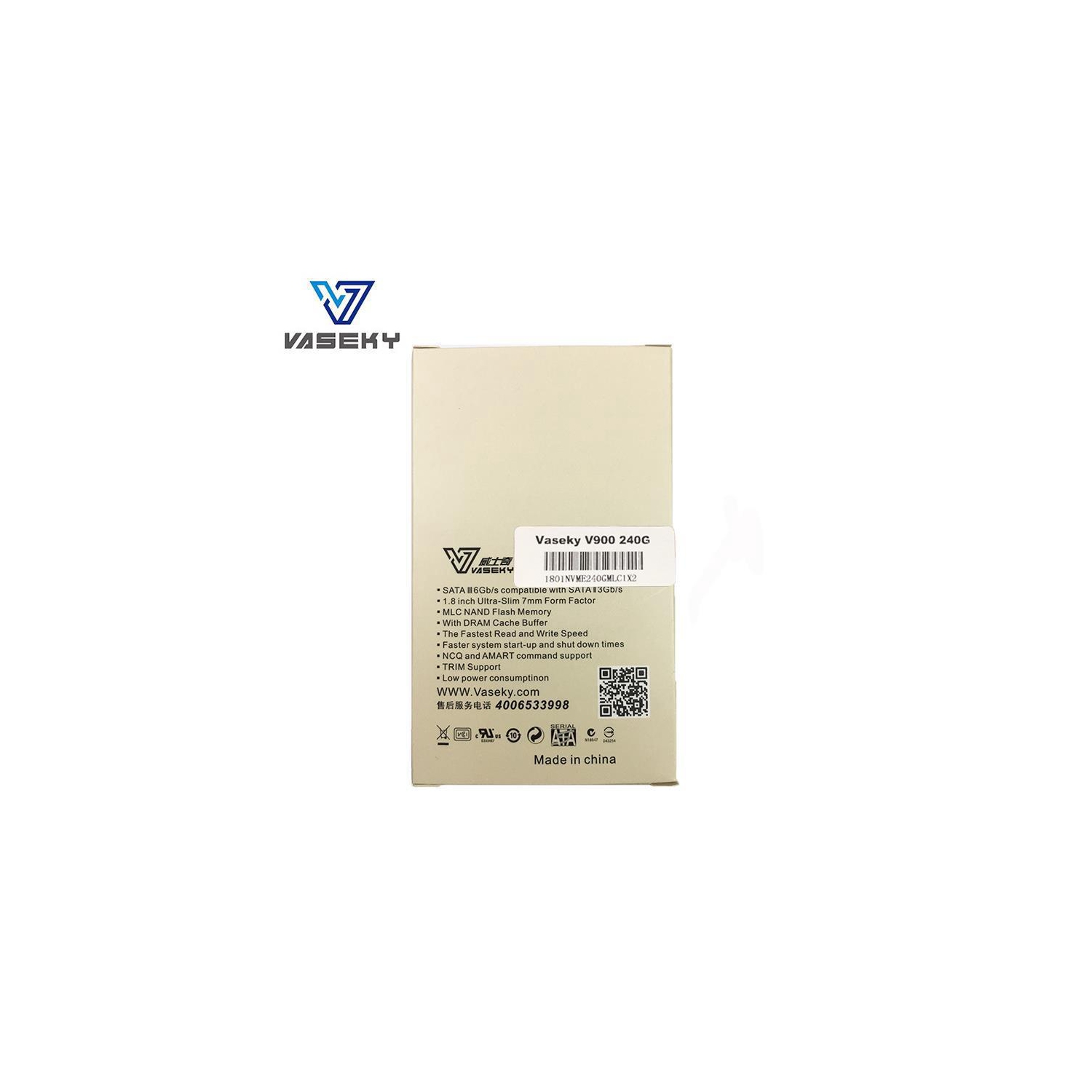 Vaseky M.2 240GB NVMe PCI-Express 3.0 x4 Internal Solid State Drive for Desktop Notebook M.2 2280 SSD