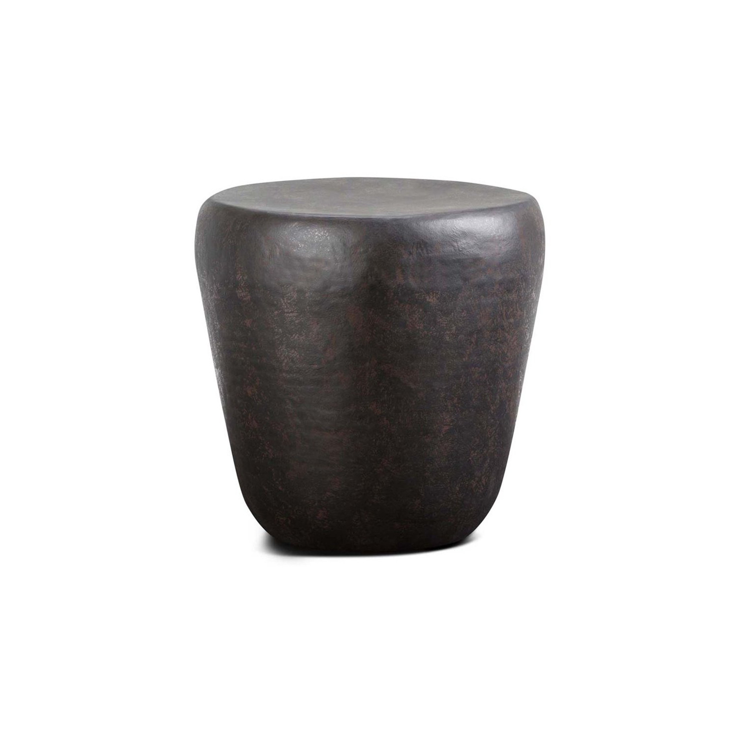 Pemberly Row Industrial 20" Metal Accent Side Table in Rustic Bronze