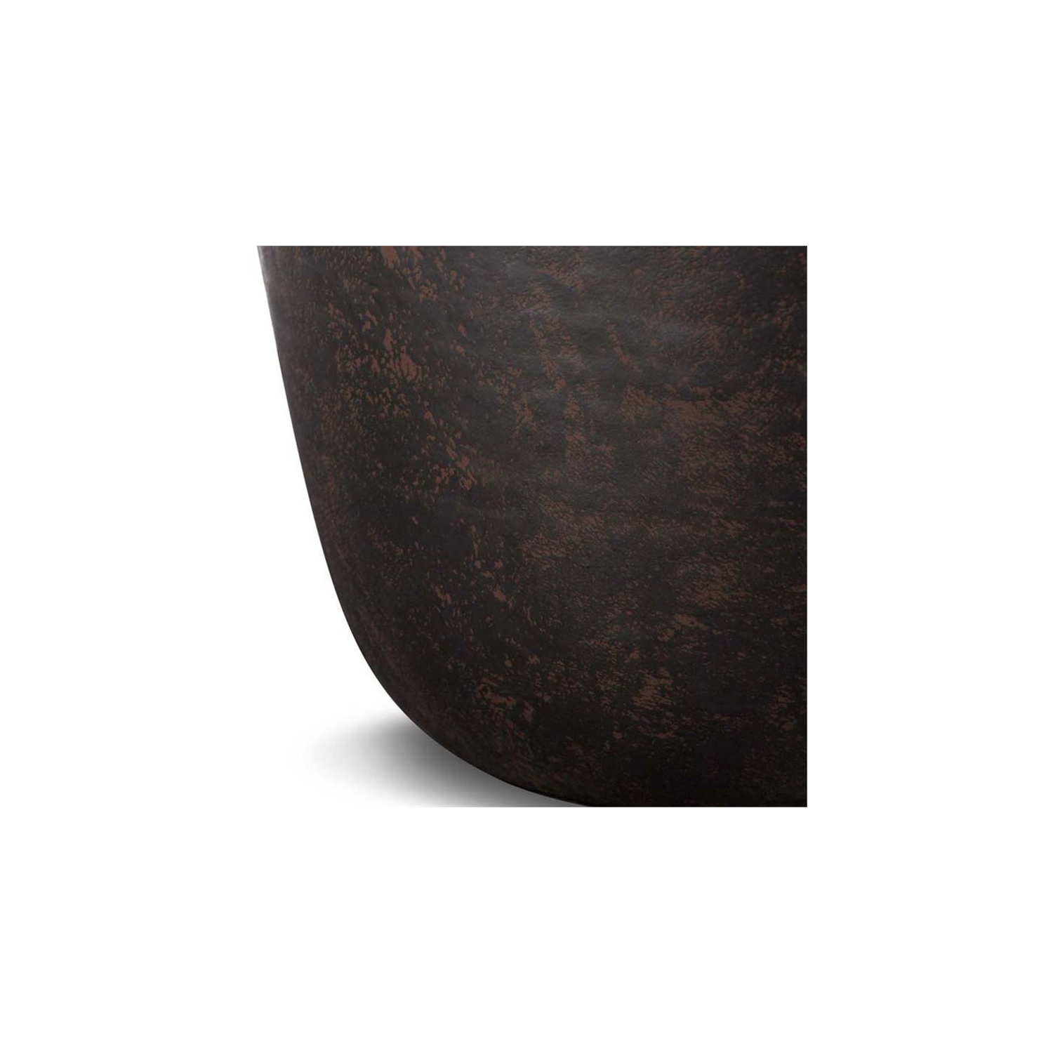 Pemberly Row Industrial 20" Metal Accent Side Table in Rustic Bronze