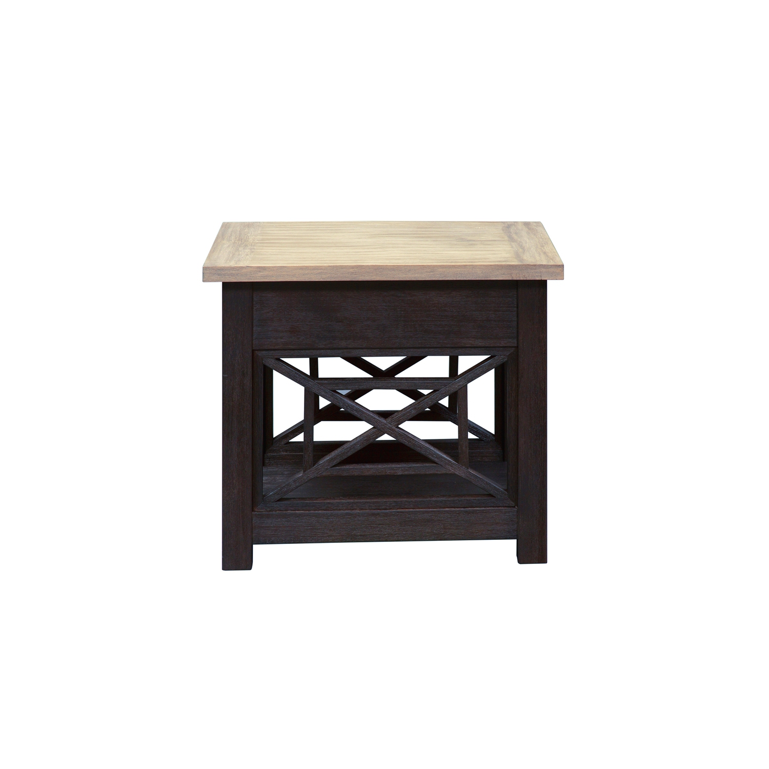 Heatherbrook Black Drawer End Table
