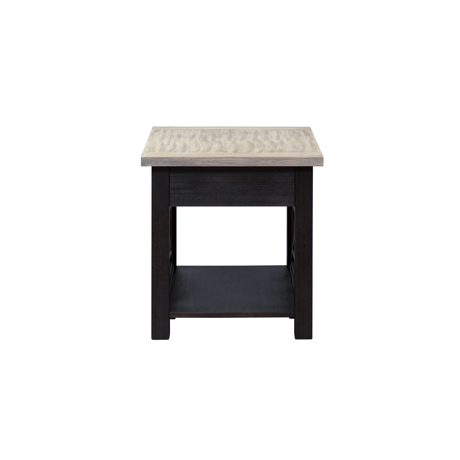 Heatherbrook Black Drawer End Table