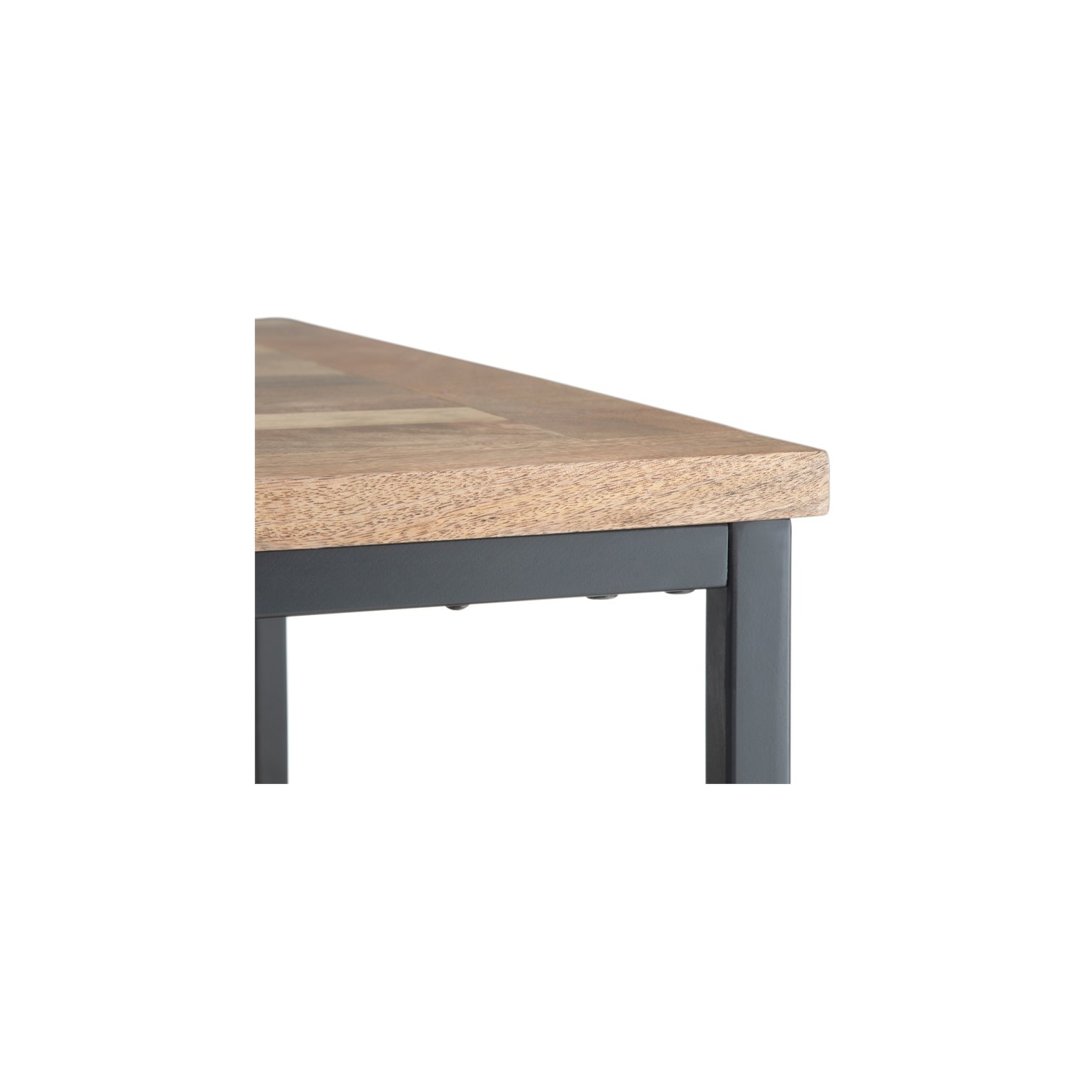 Table basse carrée de 34 po en bois de manguier naturel de la collection Pemberly Row