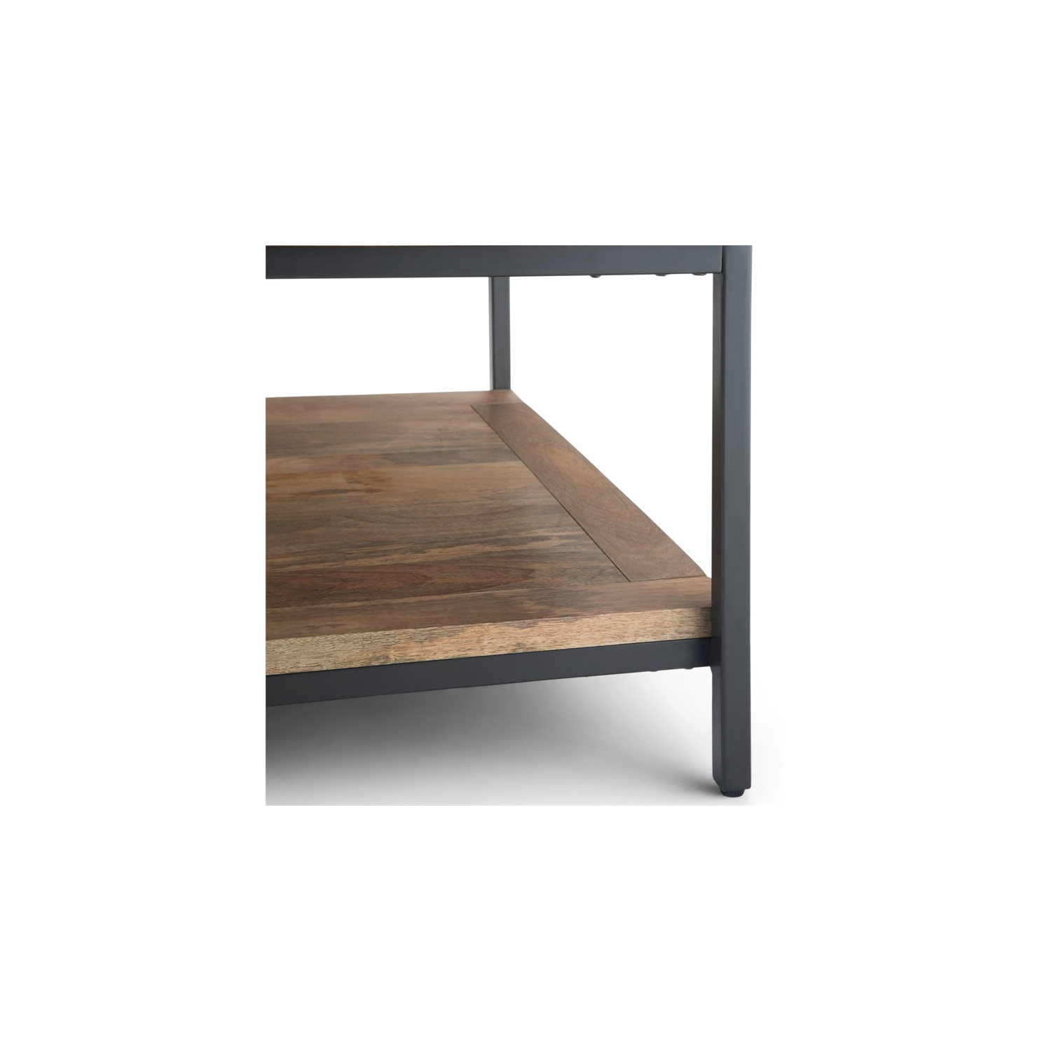 Table basse carrée de 34 po en bois de manguier naturel de la collection Pemberly Row