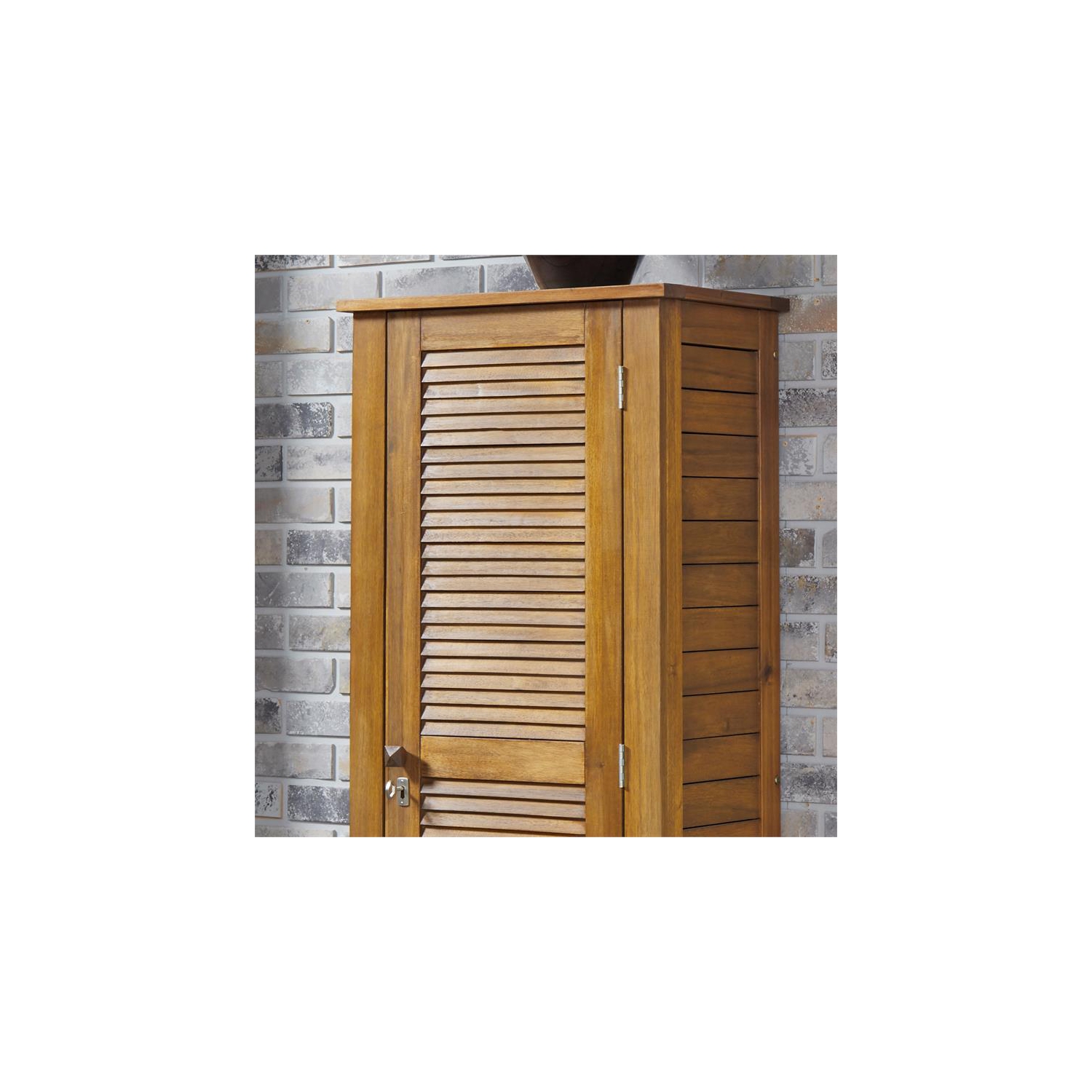 Homecomstyles – Armoire de rangement en bois Maho, brun