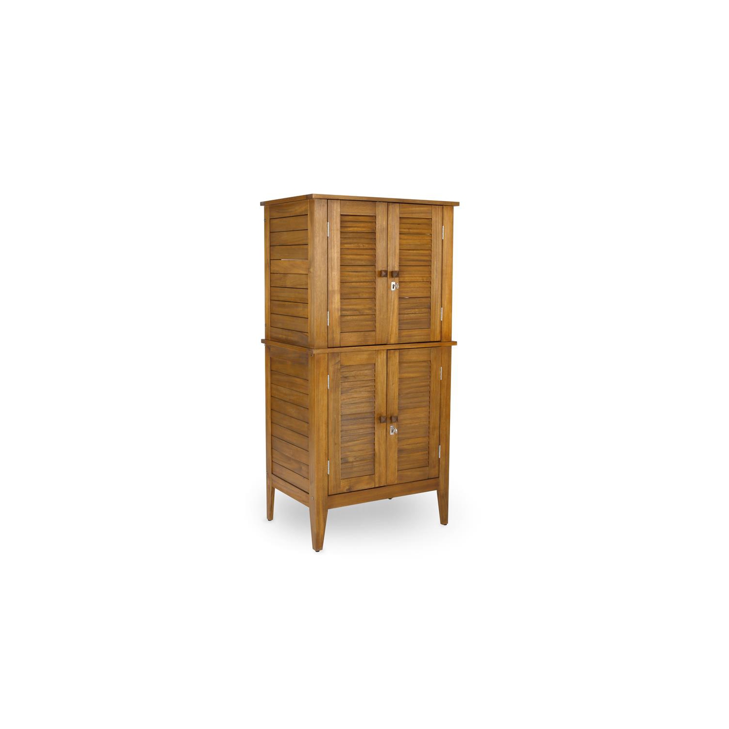 Homestyles Maho Wood Outdoor Storage Cabinet in Brown
