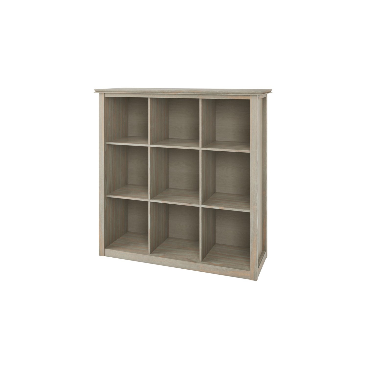 Bibliothèque transitionnelle à 9 cubes en bois Pemberly Row et unité en gris