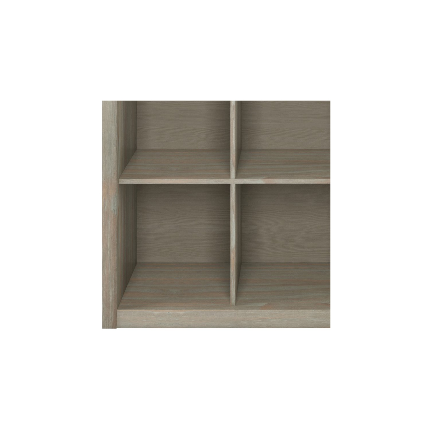 Bibliothèque transitionnelle à 9 cubes en bois Pemberly Row et unité en gris