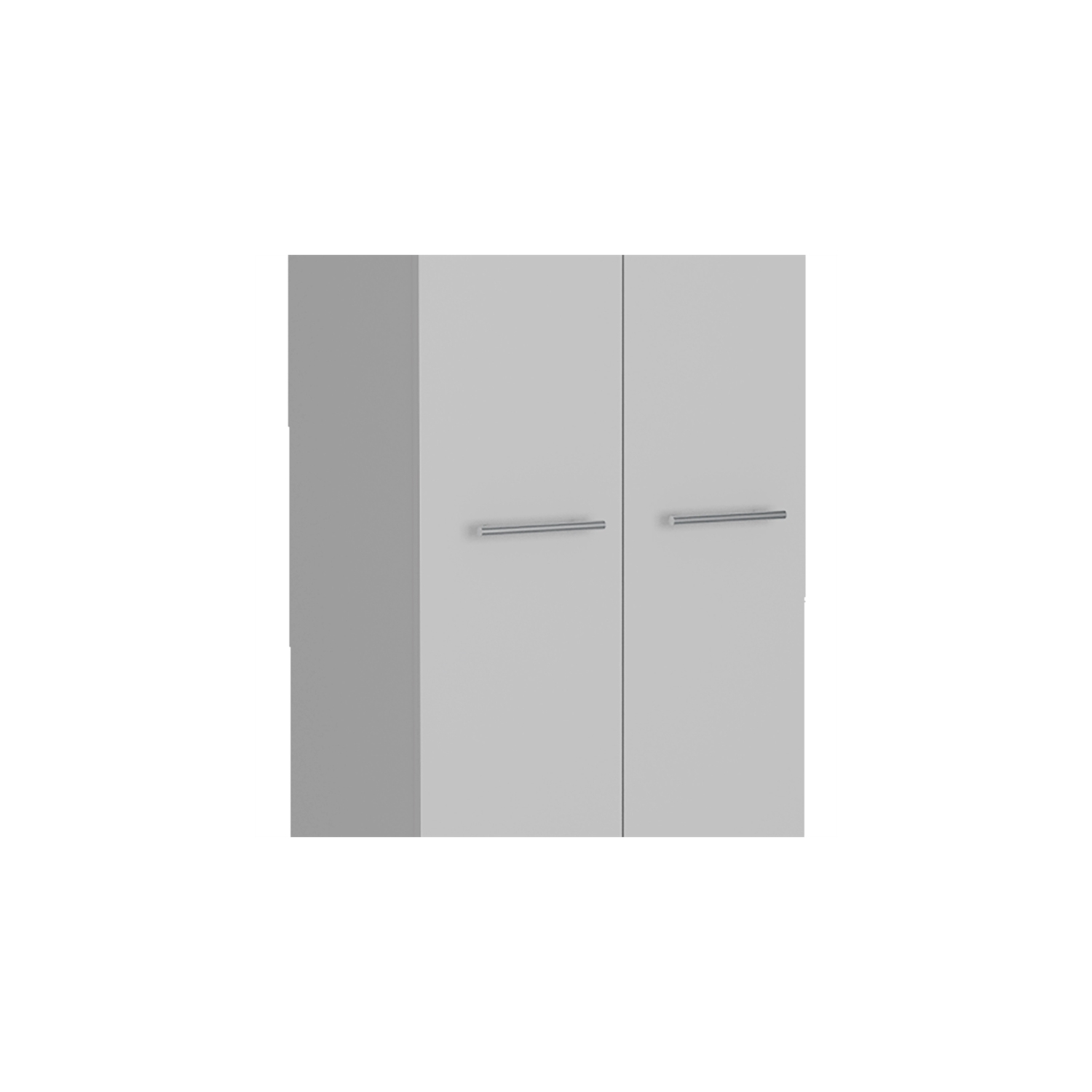 Pemberly Row Transitional White Modern Wood Pantry Cabinet