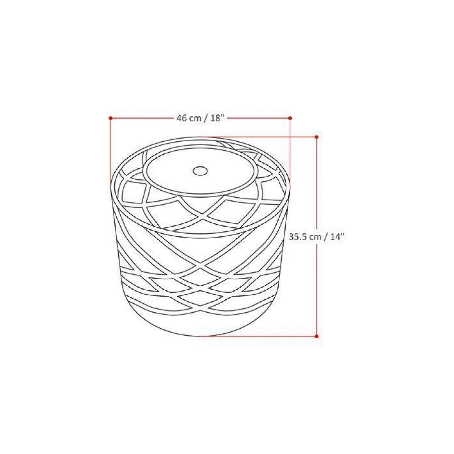 Trent Home – Pouf rond en coton naturel Boho Macrame