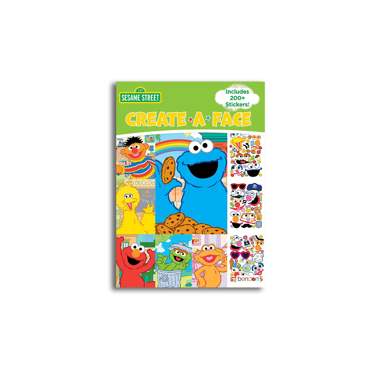 Livre d'autocollants Crée un visage de Sesame Street