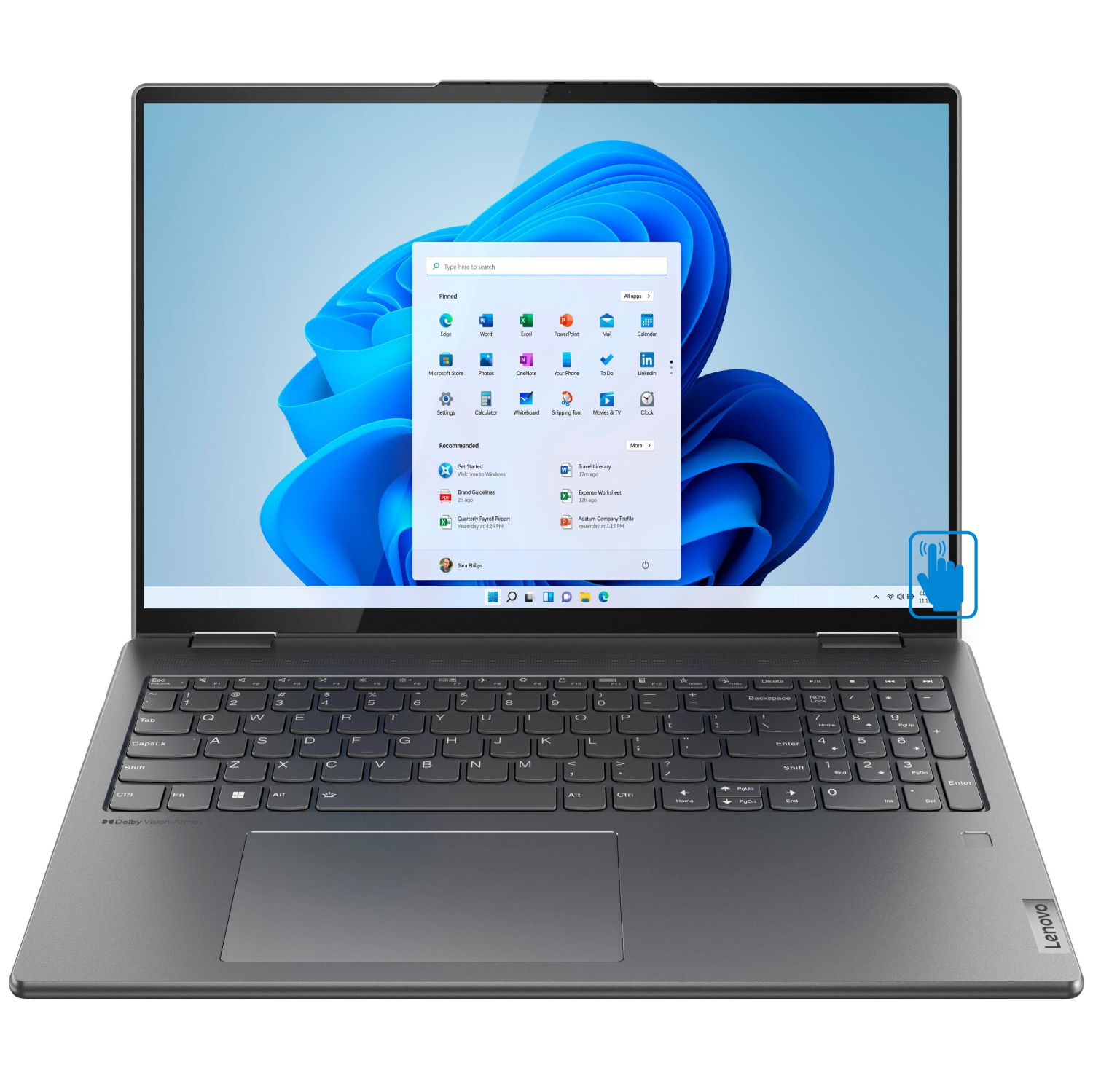 Custom Lenovo Yoga 7 82QG00 2-in-1 Laptop (Intel i5-1240P, 8GB LPDDR5 4800MHz, 2TB PCIe SSD, Intel Iris Xe, Backlit KYB, Fingerprint, WiFi 6E, BT 5.2, Win11Pro)