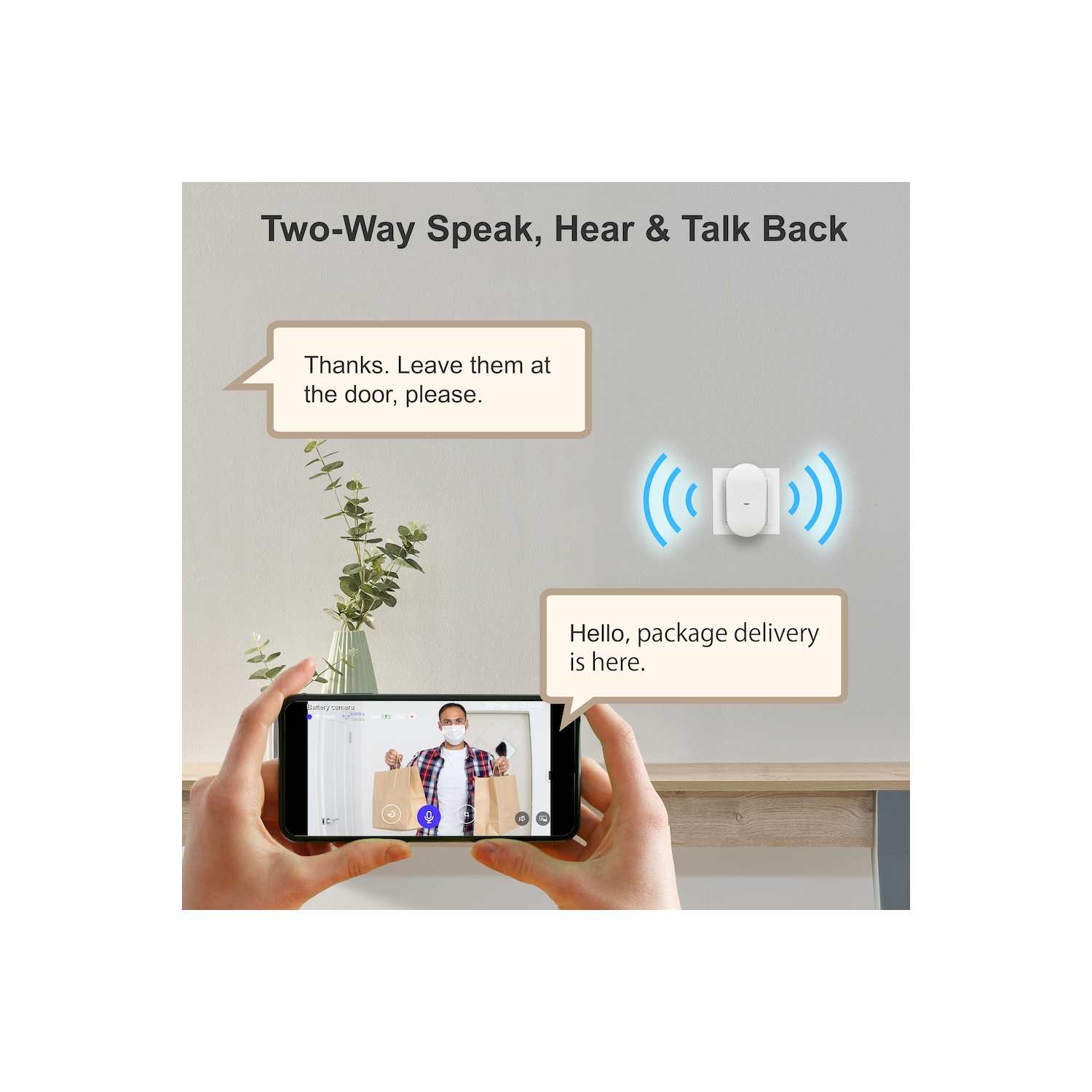 Rexing SDB1 Smart Wireless Video Doorbell Camera 1080p Recording with WiFi