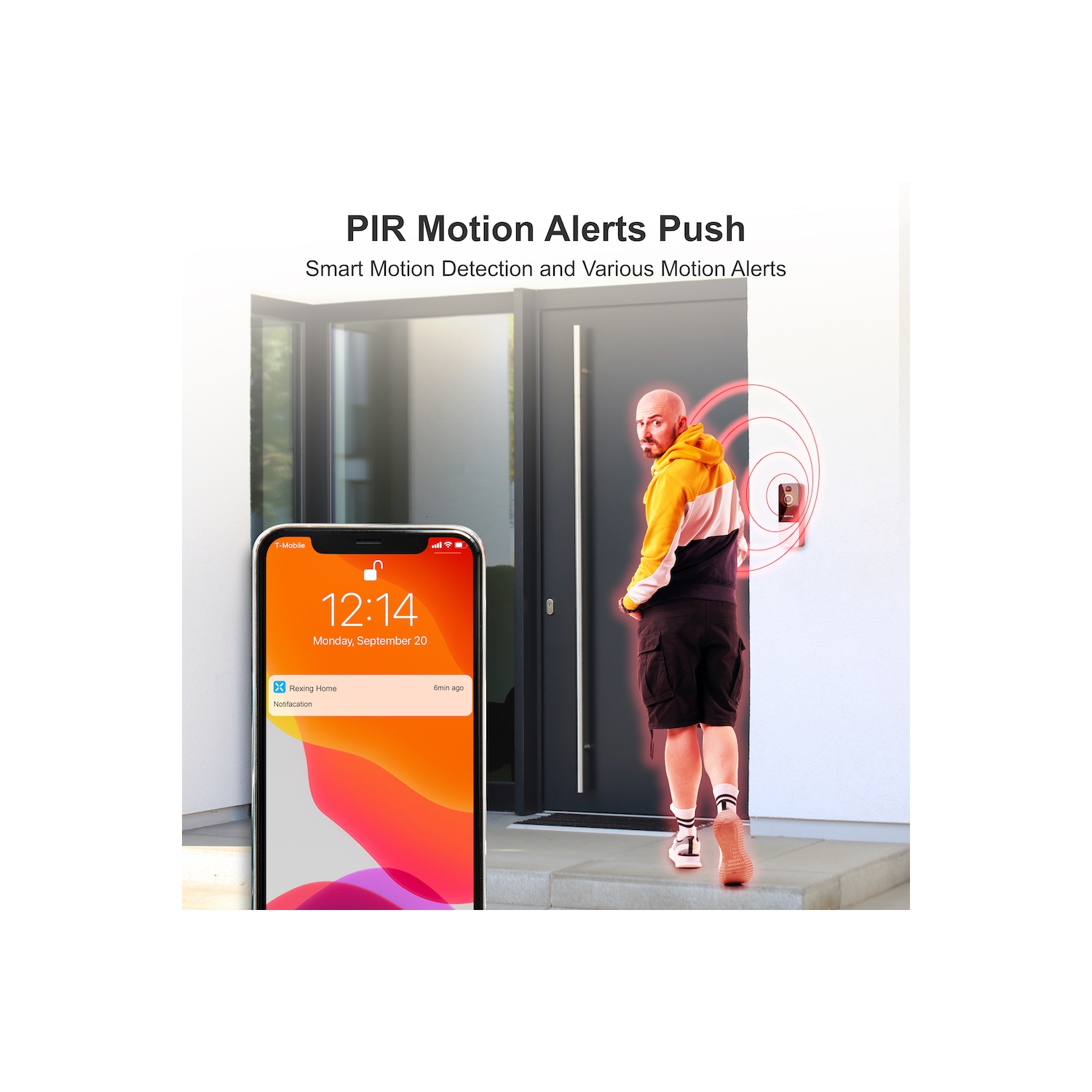 Rexing SDB1 Smart Wireless Video Doorbell Camera 1080p Recording with WiFi