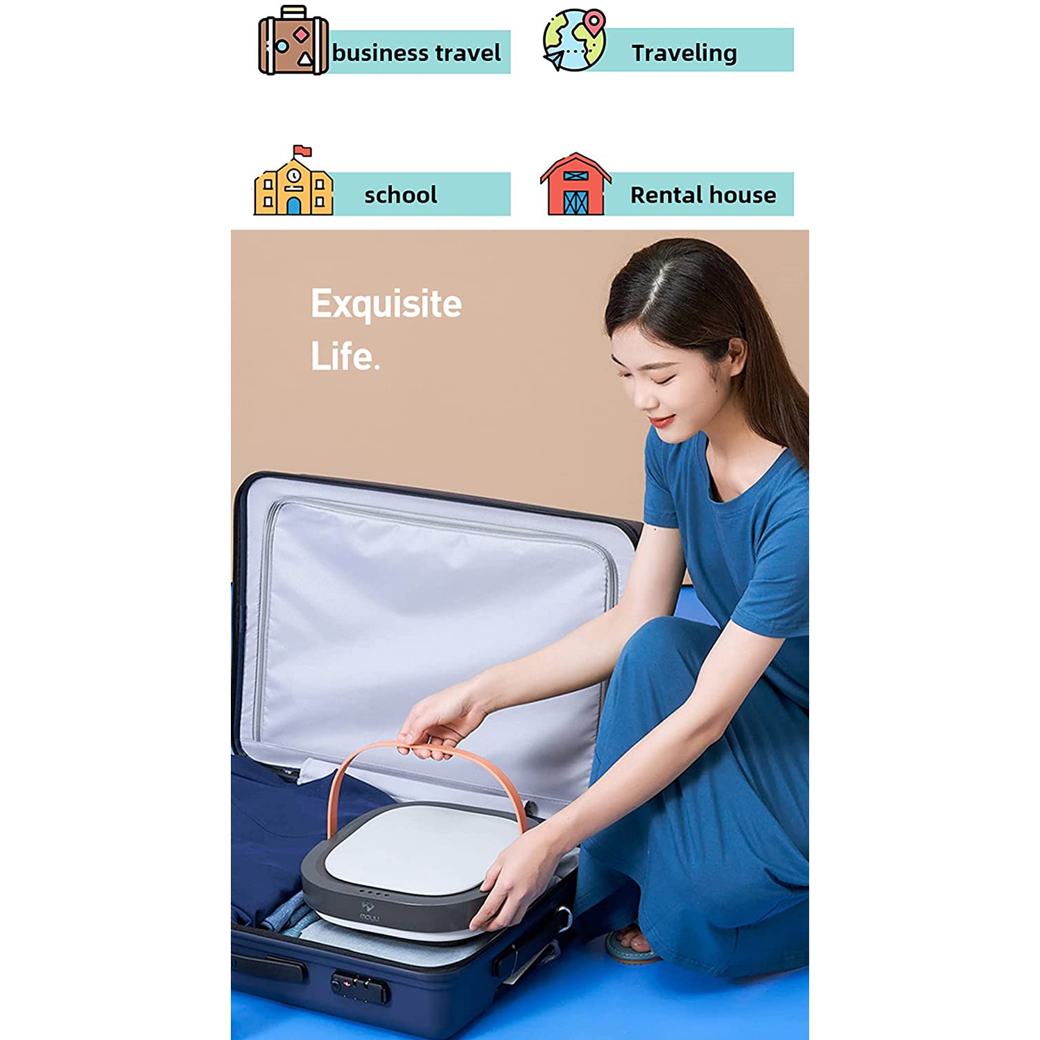 new Upgraded Portable Foldable Washing Machine, upgraded power, UV light, Washer and Drain Basket, good for Home Travel Baby Cloth Adult Underwear