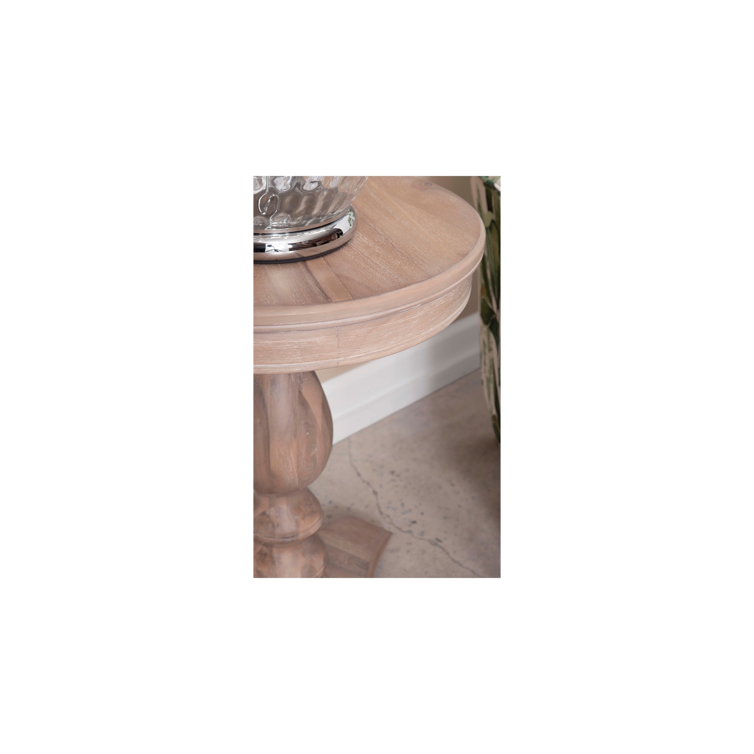 Linon Bree Wood Accent Side Table in Natural Brown