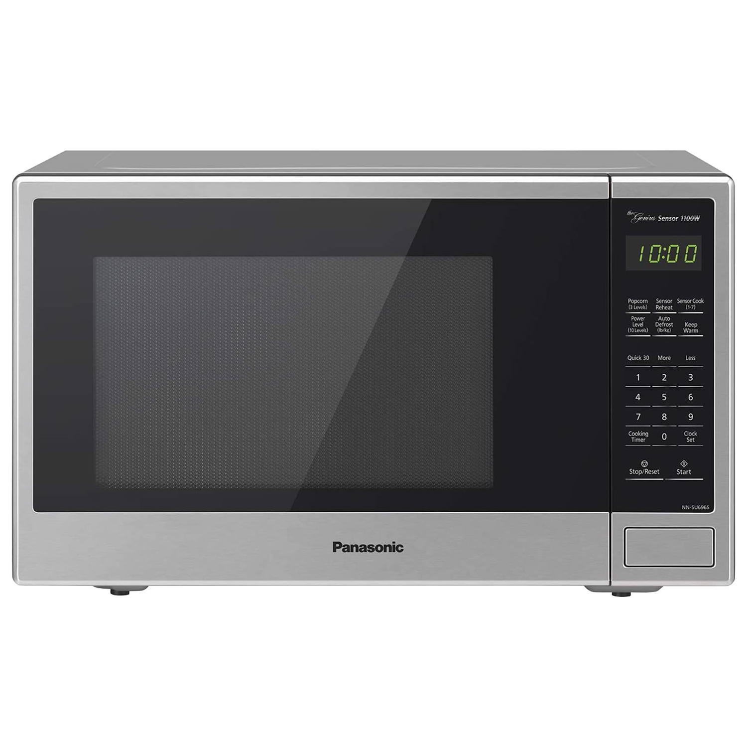 Panasonic 1.3-Cubic-Feet Countertop Microwave Oven with Genius Cooking Sensor and Popcorn Button in Stainless steel (NNSU696S)