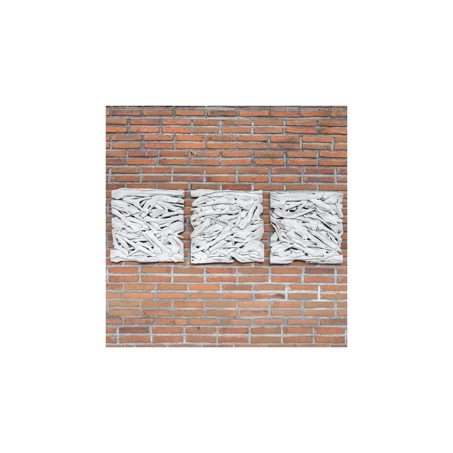 Uttermost Rio Coastal Teak Wood Wall Decor in White Washed Finish