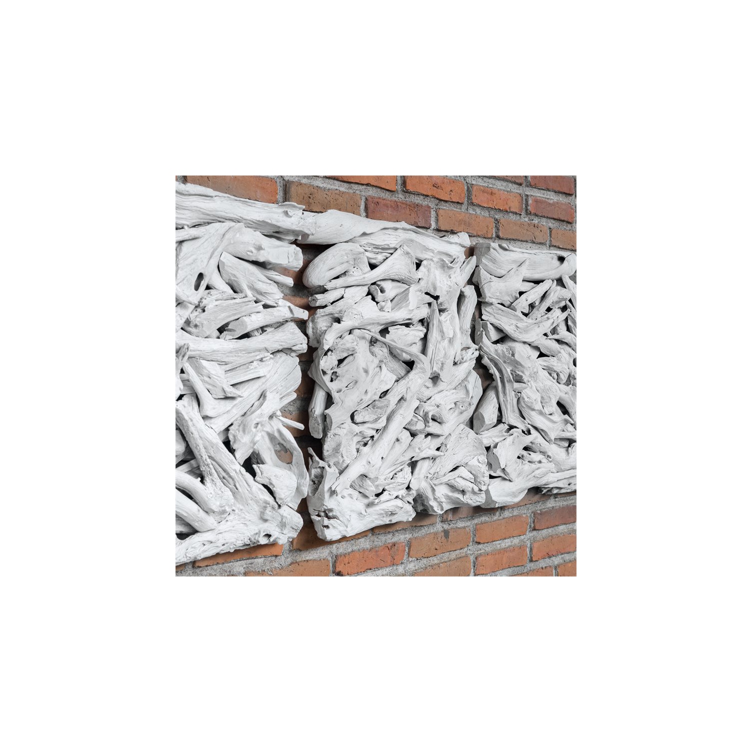 Uttermost Rio Coastal Teak Wood Wall Decor in White Washed Finish