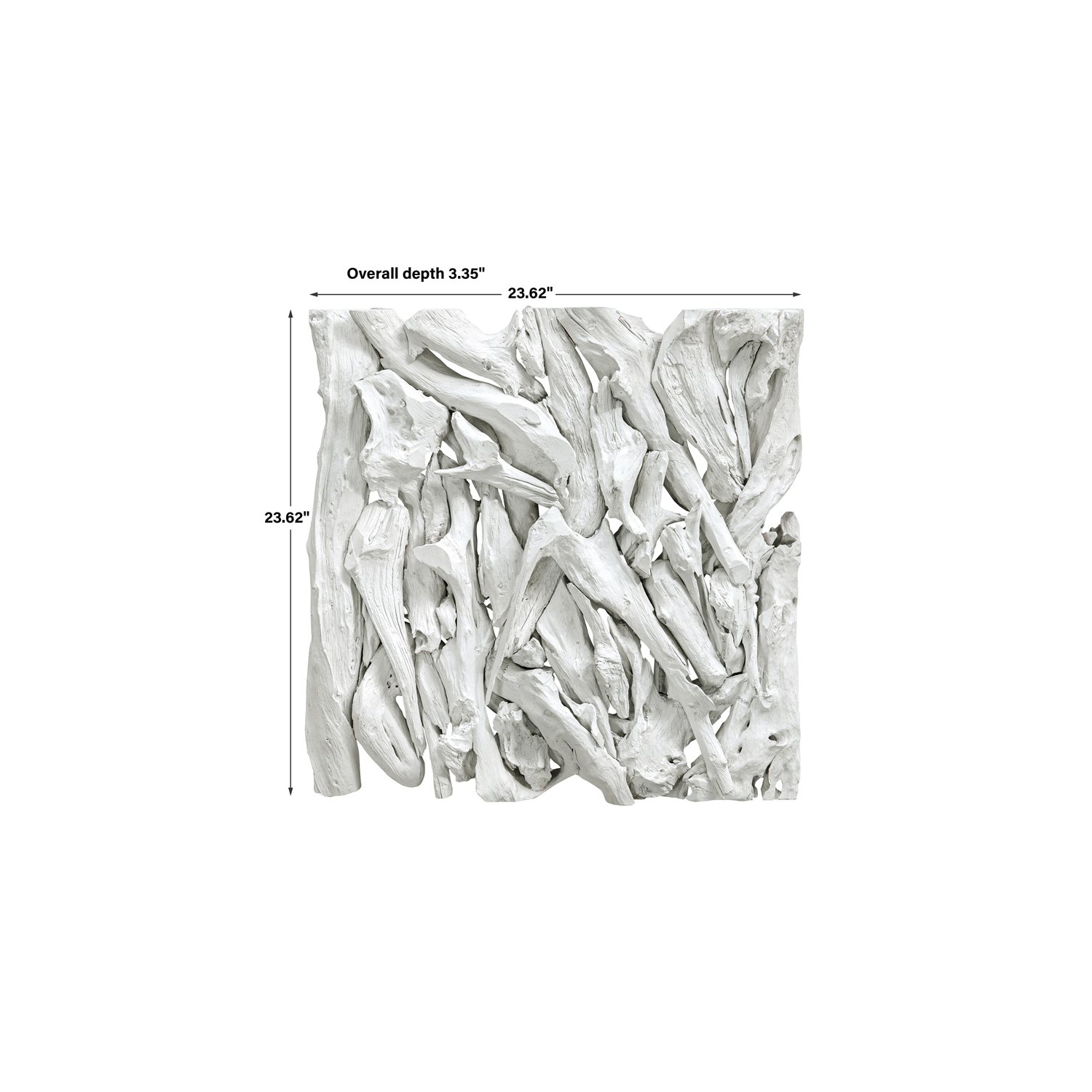 Uttermost Rio Coastal Teak Wood Wall Decor in White Washed Finish