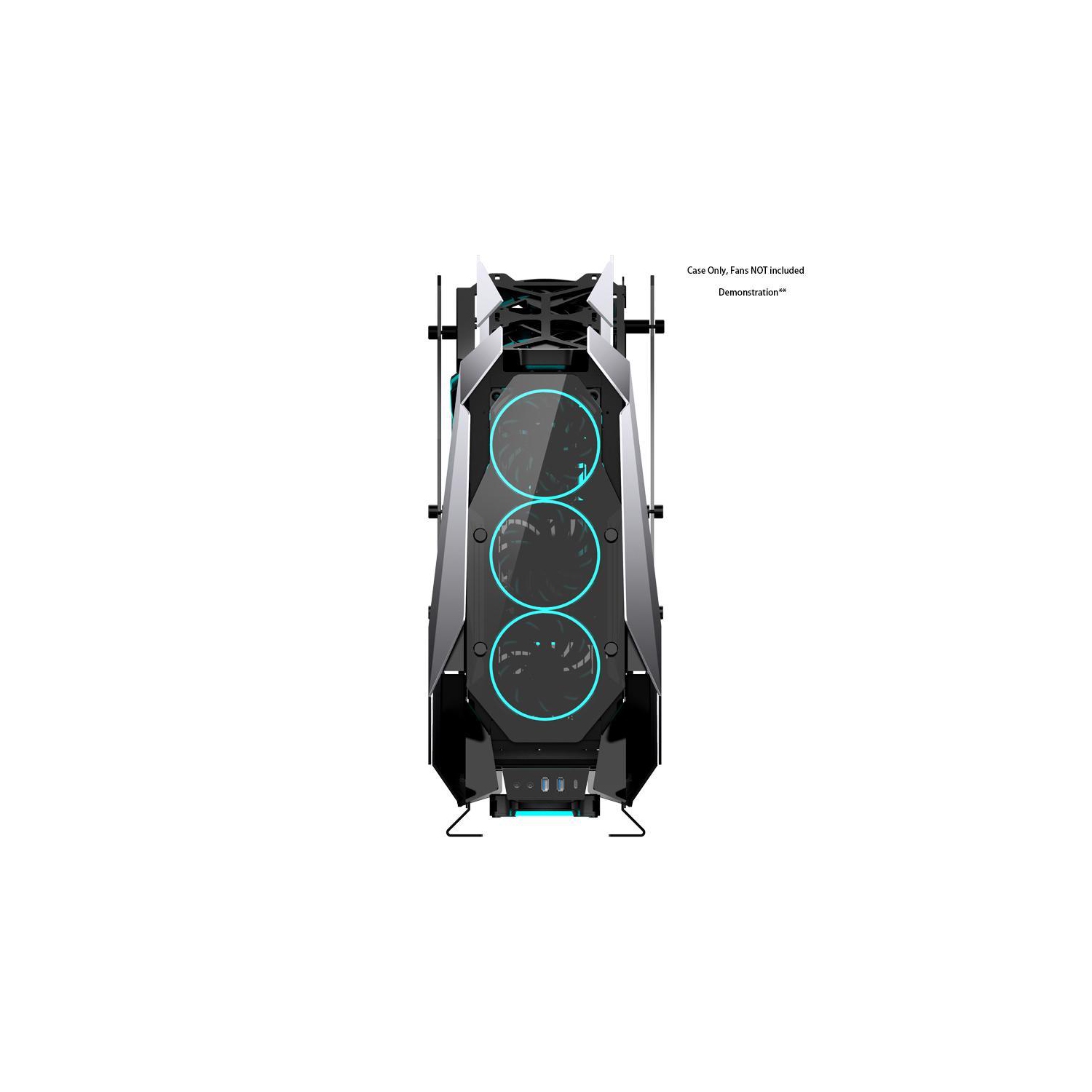 JONSBO MechWarrior MOD-5 Gaming Computer Case Support ATX Motherboard 360mm Liquid Cooler Front Panel with 5V ARGB Lighting USB 3.0 *2 Gray