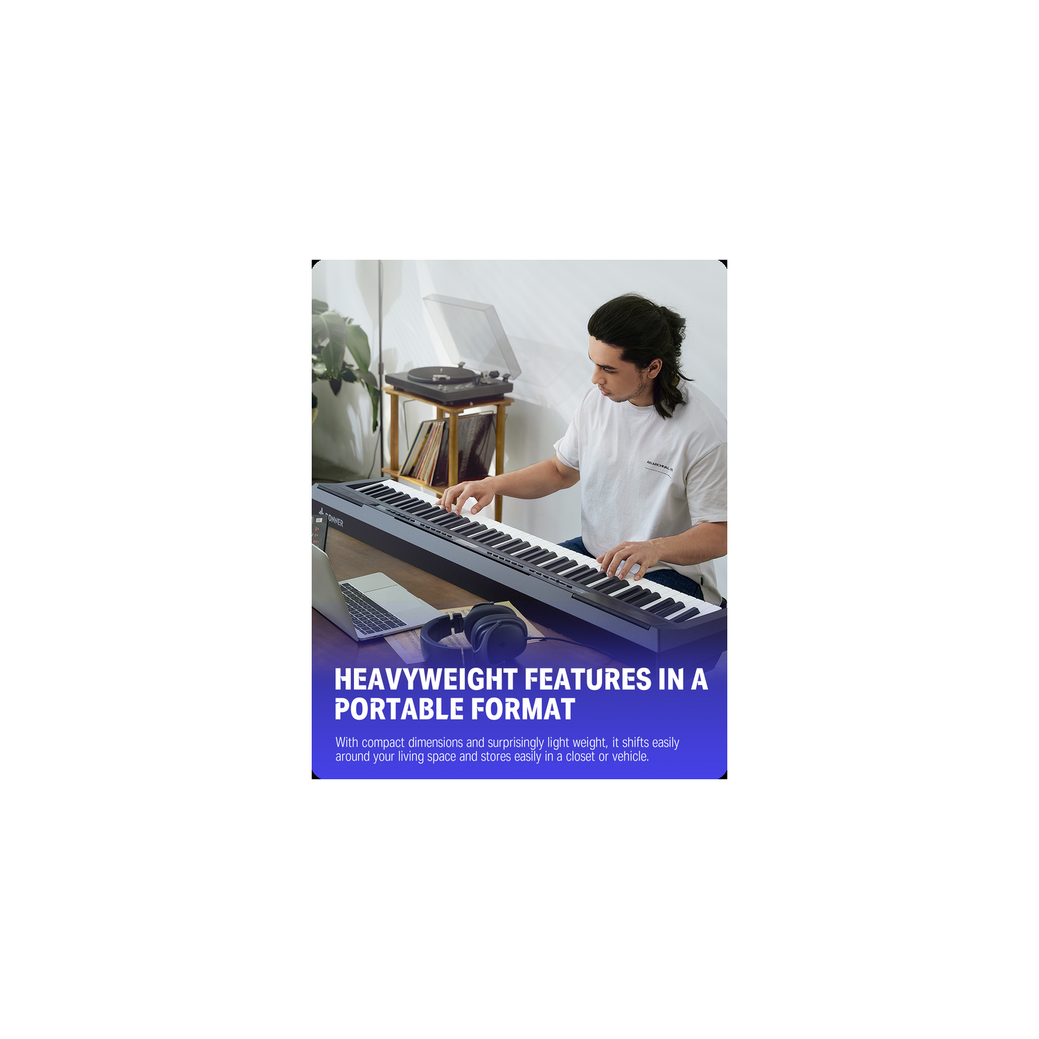 Donner DEP-20 Portable 88 Key Weighted Digital Piano with Sustain Pedal for Beginner