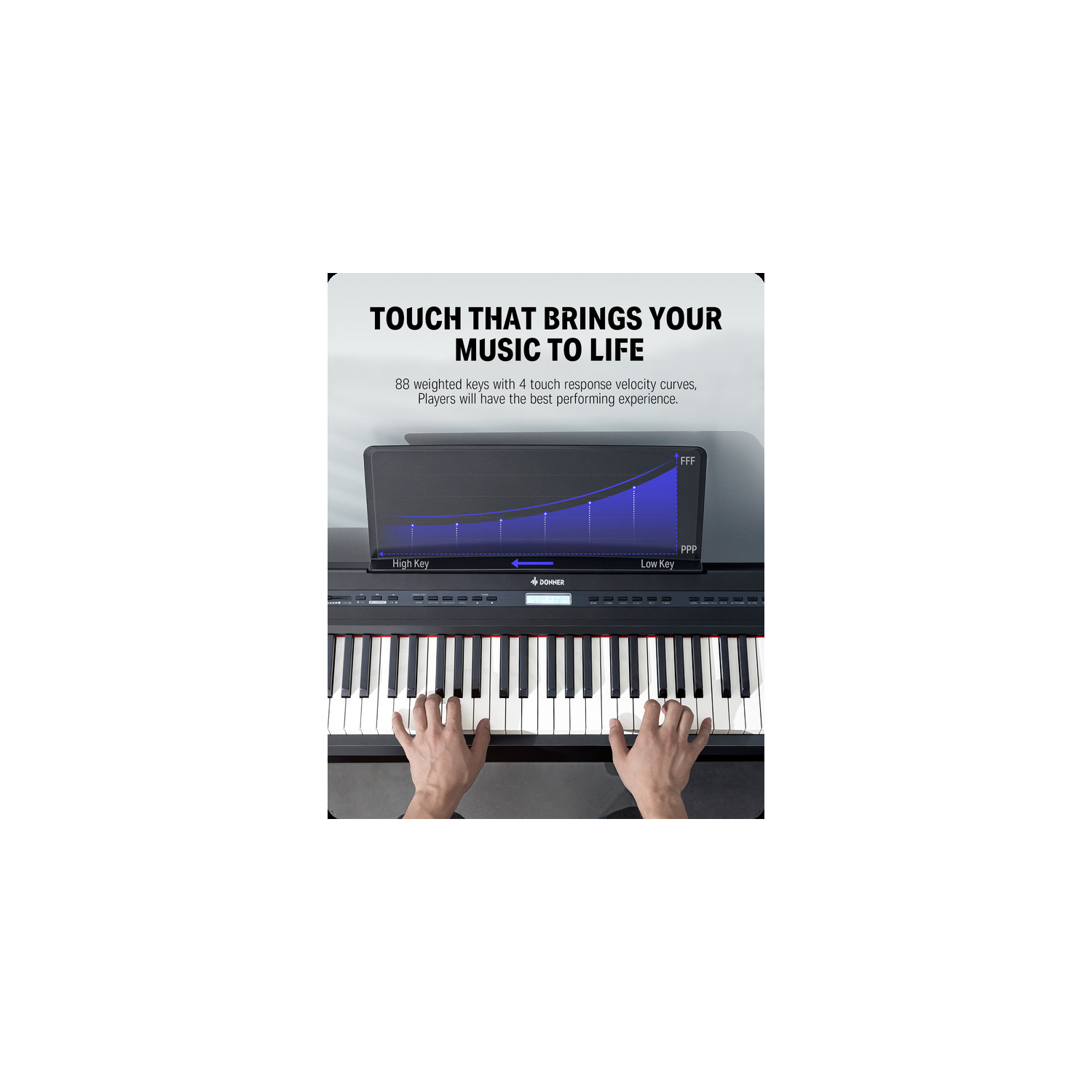 Donner DEP-20 Portable 88 Key Weighted Digital Piano with Sustain Pedal for Beginner
