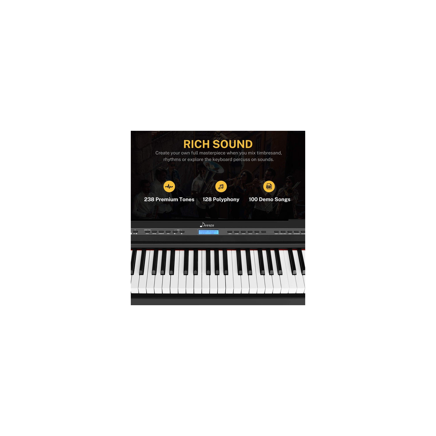 Donner DEP-20 Portable 88 Key Weighted Digital Piano with Sustain Pedal for Beginner