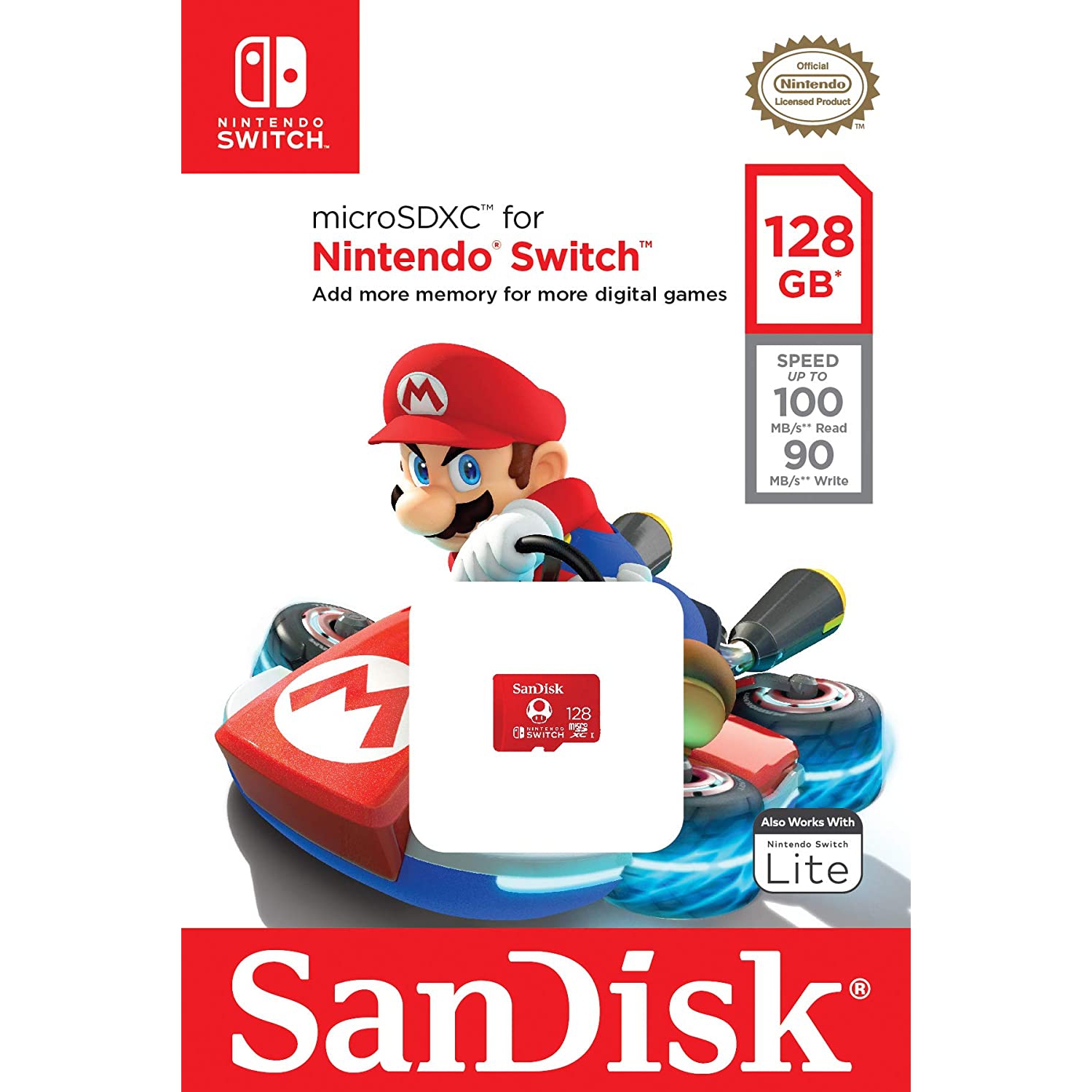 SanDisk 128GB Microsdxc UHS-I Card for Nintendo Switch -�SDSQXAO-128G-GNCZN