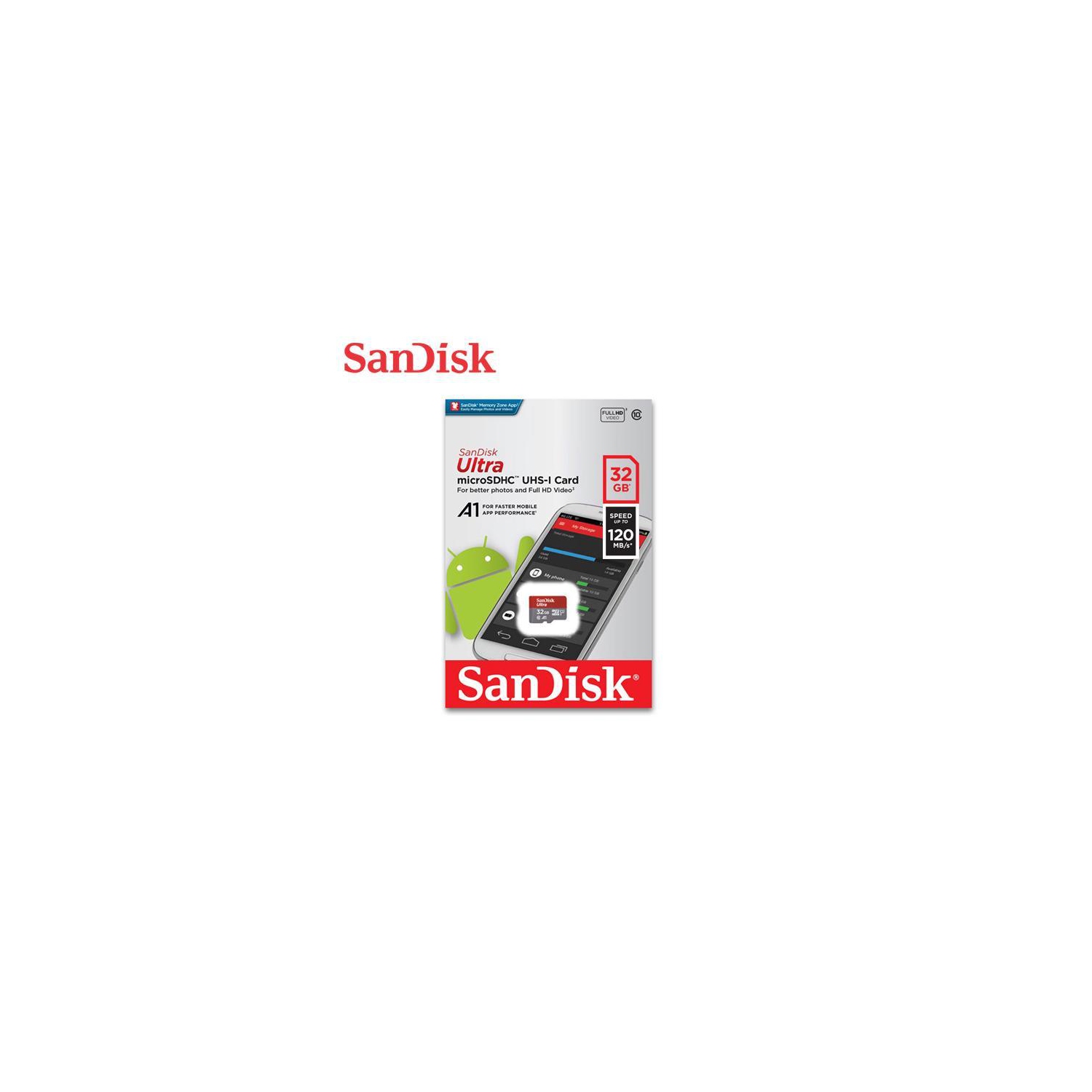 Carte micro SDHC Ultra de SanDisk (32 Go, SDSQUA4-032G-GN6MN) – toute nouvelle marque