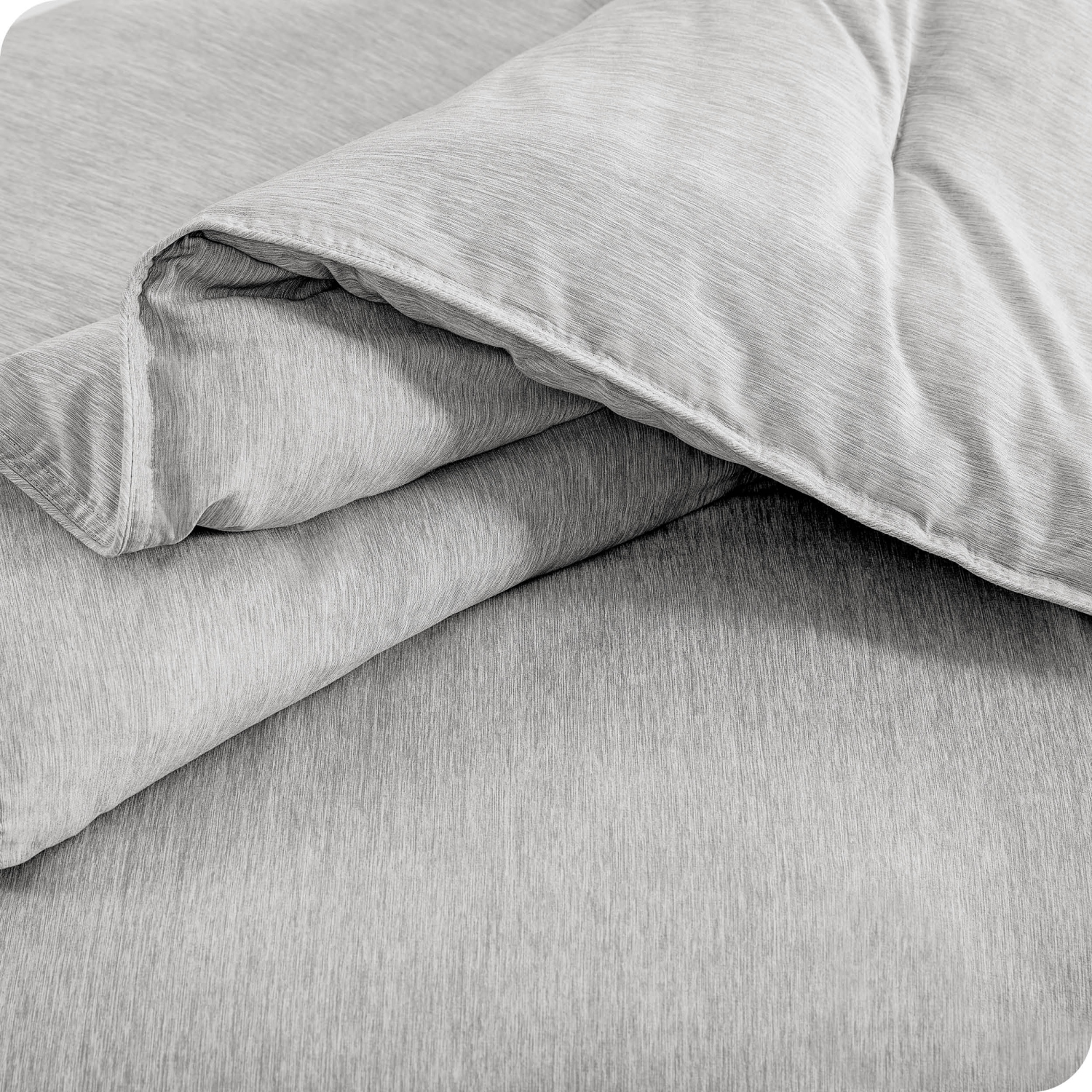 Ensemble de douillette Bare Home - option duvet d'oie - très doux - Hypoallergénique - chaleur respirante toute saison - Heather Pewter,
