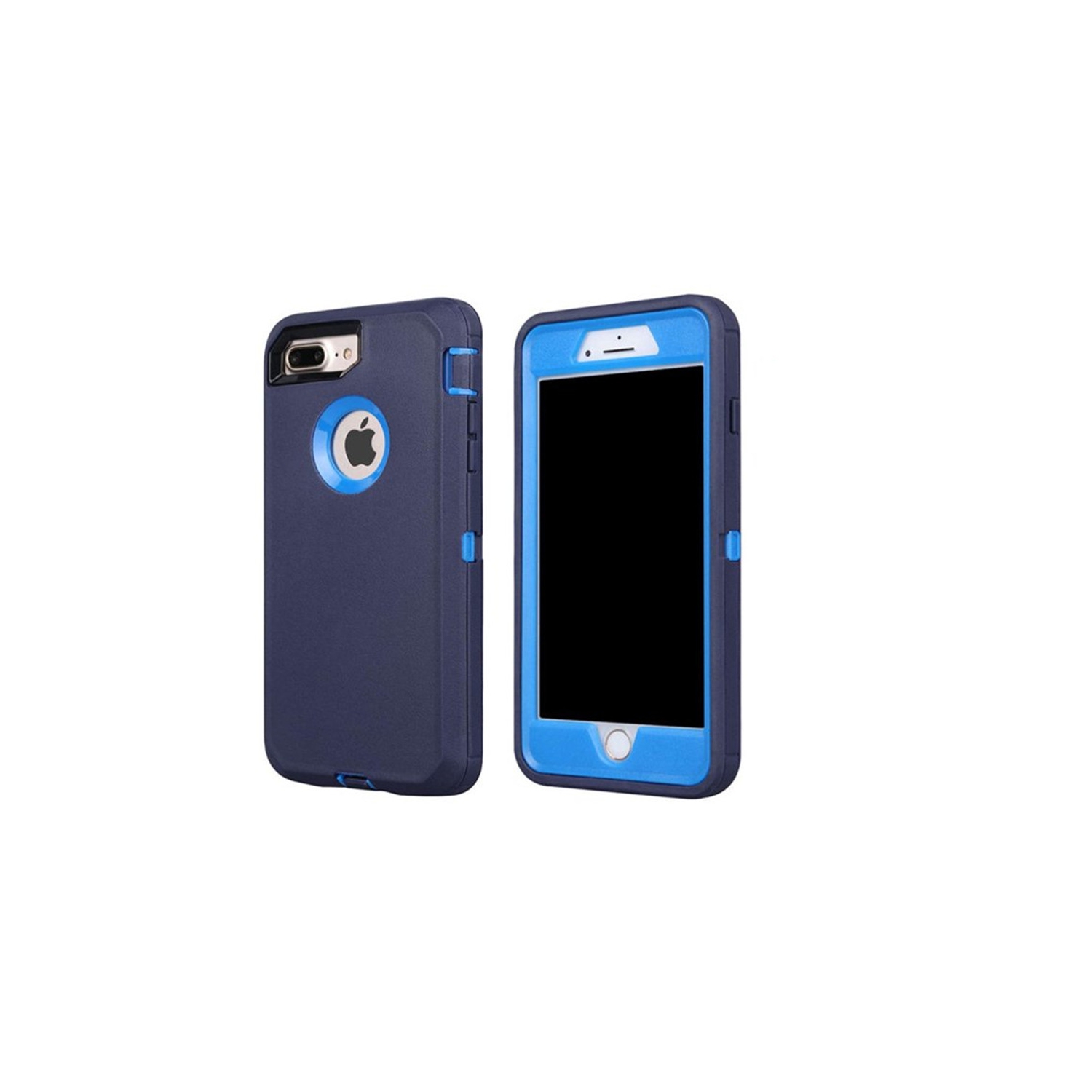 【CSmart】 Anti-Drop Triple 3 Layers Shockproof Heavy Duty Defender Hard Case for iPhone 7 Plus / iPhone 8 Plus, Navy