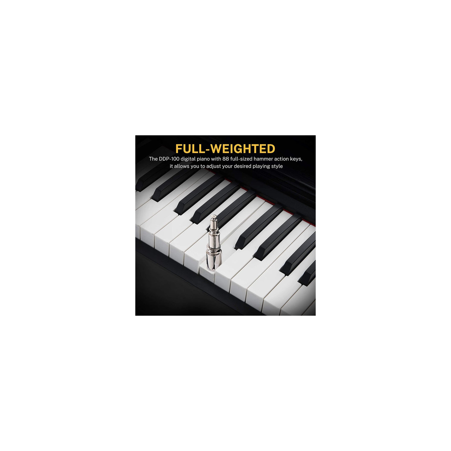 Donner DDP-100 88 Key Hammer Action Weighted Upright Digital Piano with Furniture Stand & 3 Pedal for Beginner