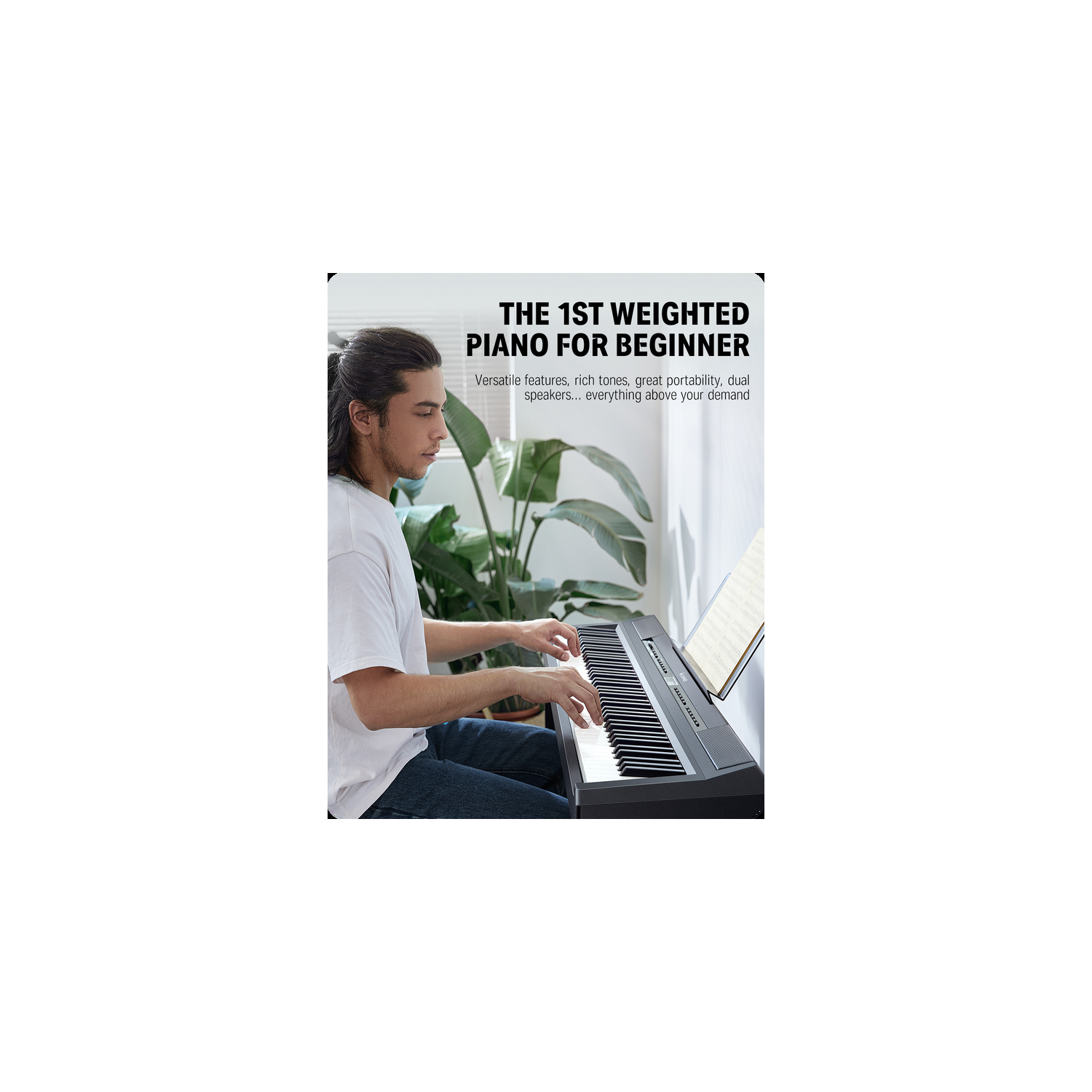 Donner DEP-20 Portable 88 Key Weighted Digital Piano with Furniture Stand & 3 Pedal