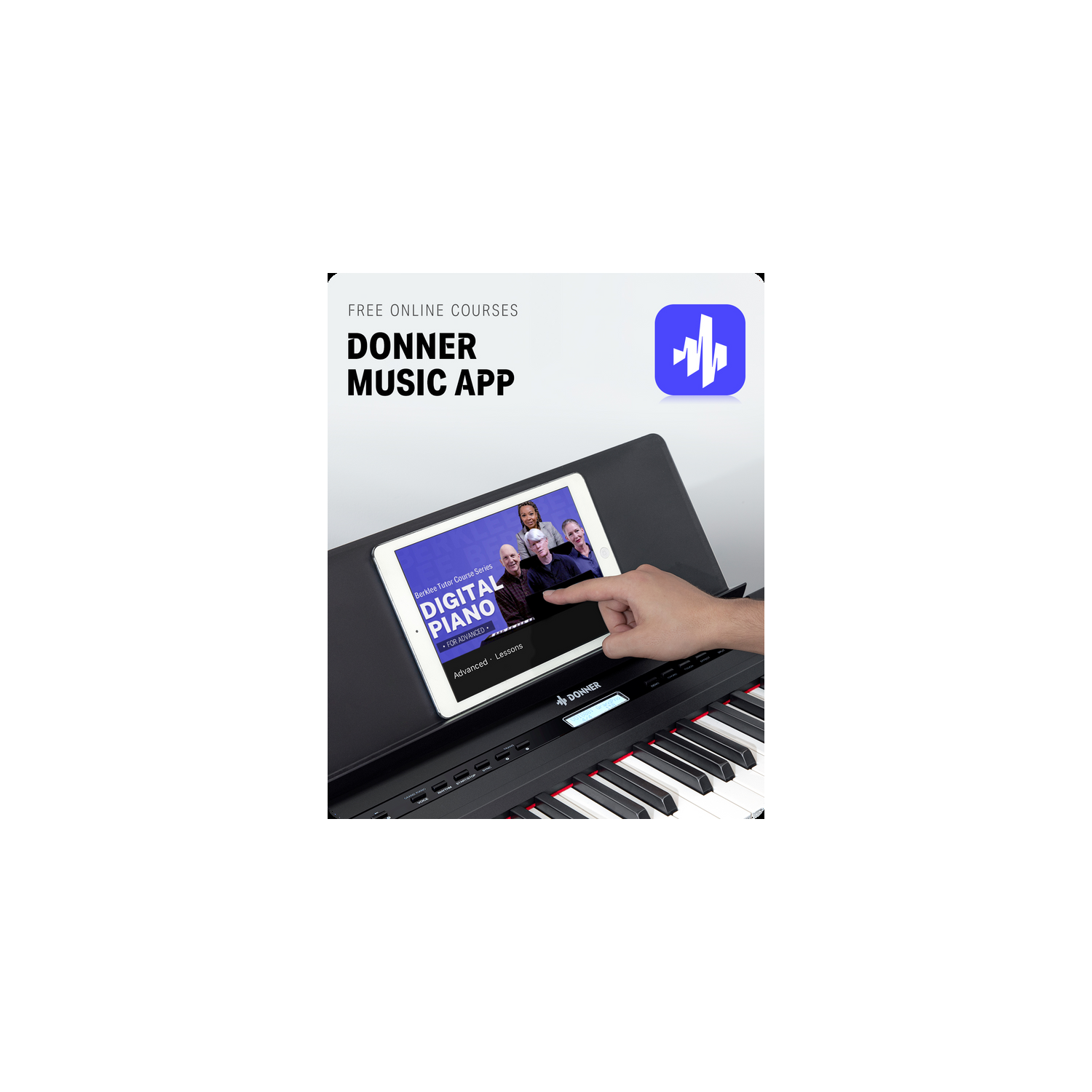 Donner DEP-20 Portable 88 Key Weighted Digital Piano with Furniture Stand & 3 Pedal
