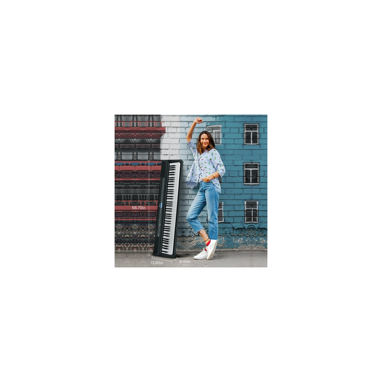 Donner DEP-20 Portable 88 Key Weighted Digital Piano with Furniture Stand & 3 Pedal