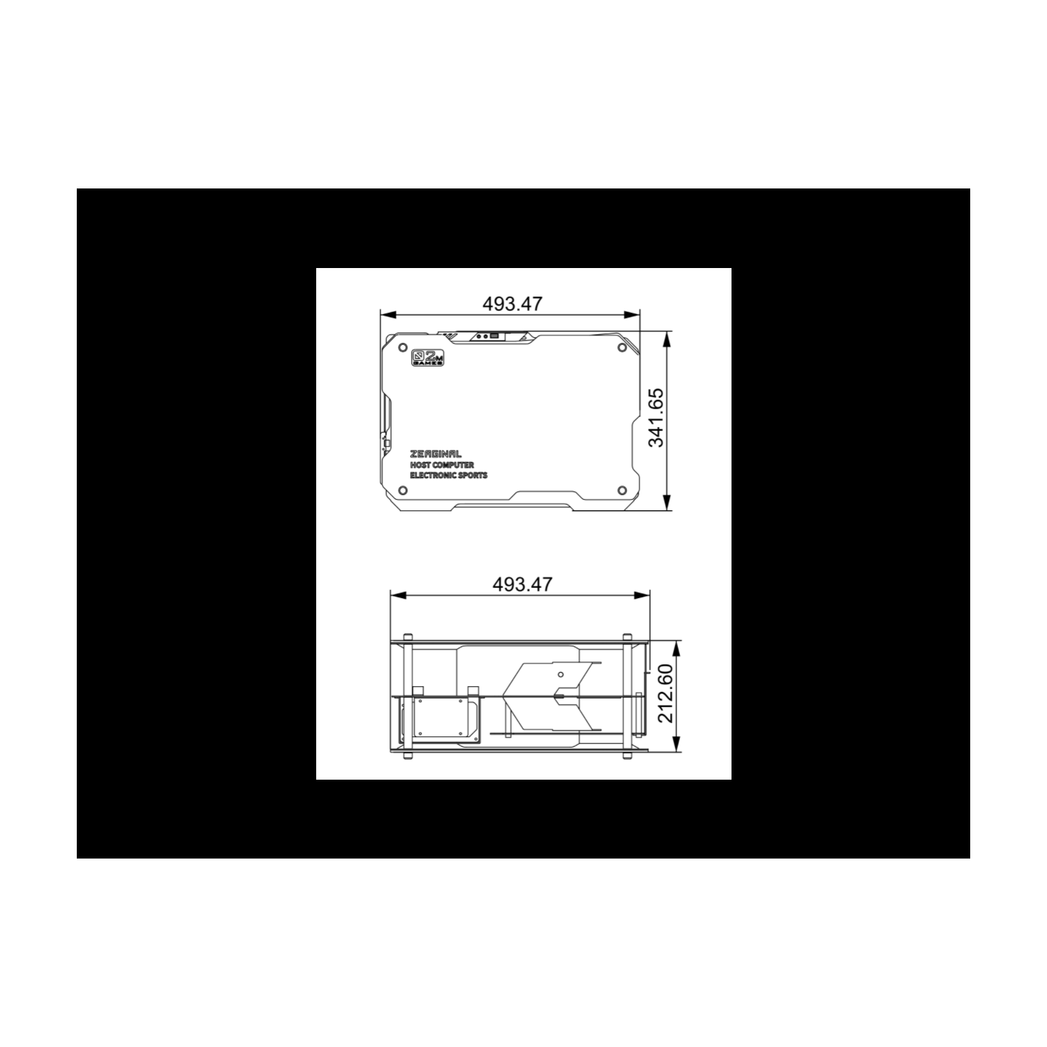 H.E. ZC-02M Tempered Glass Mini Computer Case Support 240mm Radiator Support M-ATX Motherboard USB 3.0 -Yellow